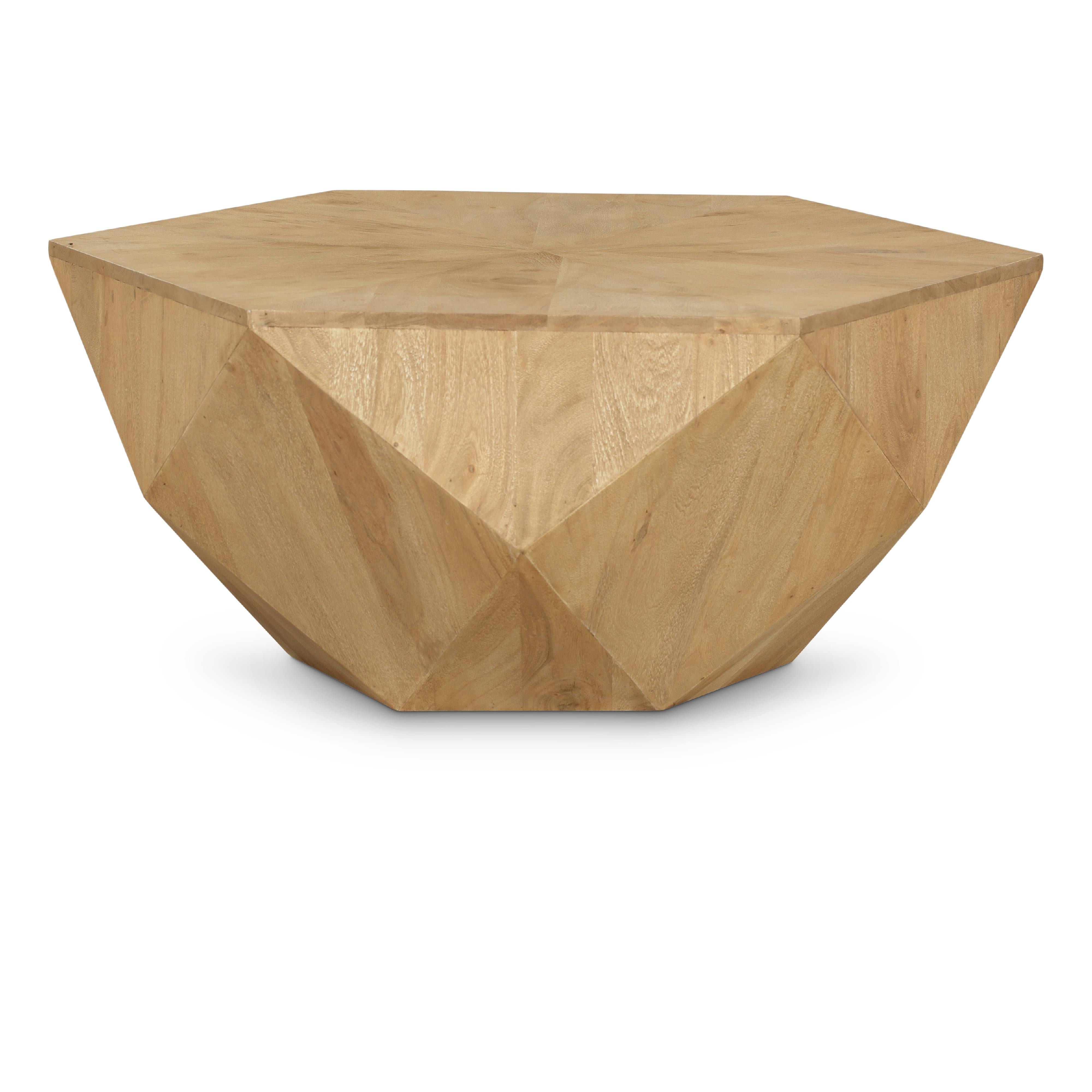 Meridian Diamante Oak Coffee Table