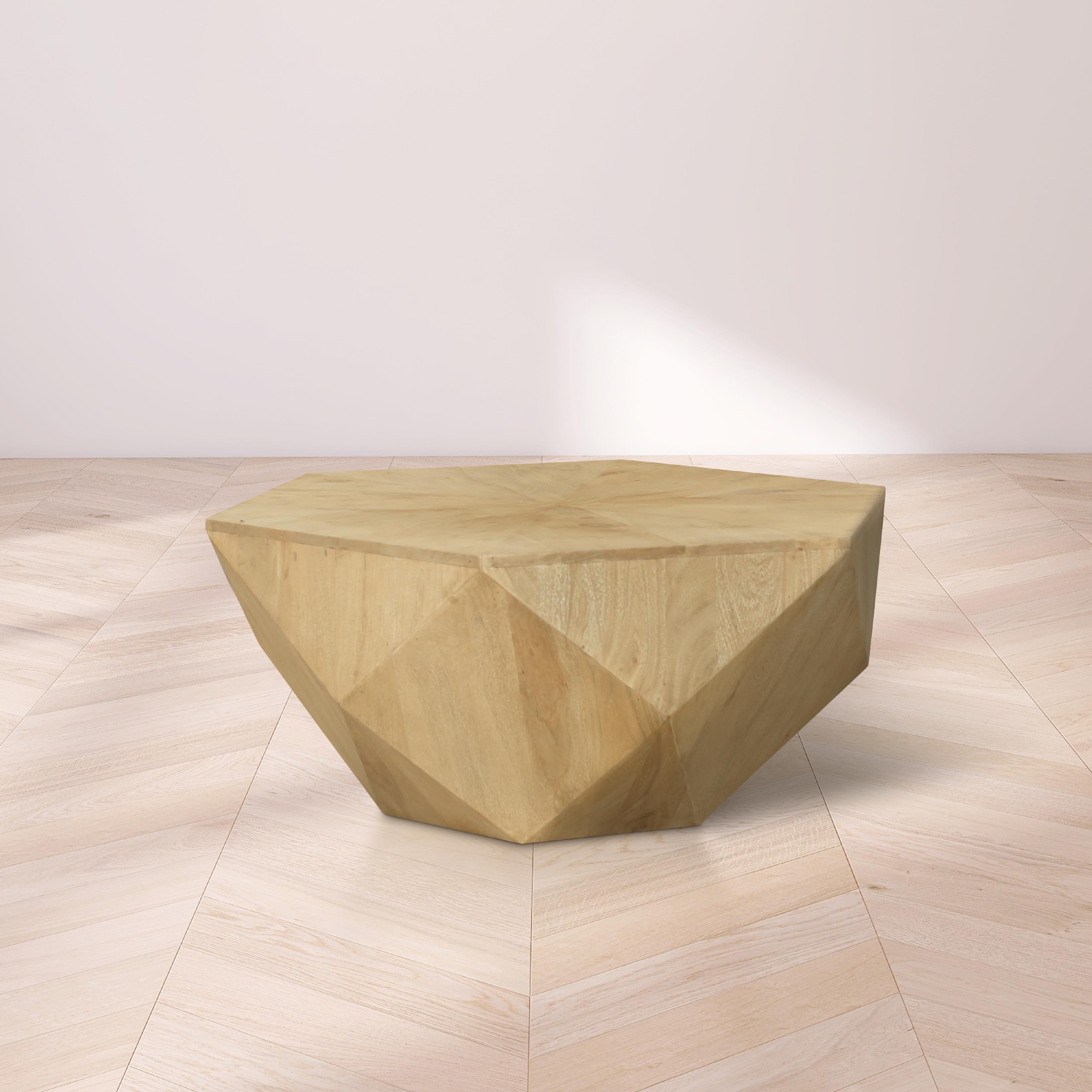 Meridian Diamante Oak Coffee Table