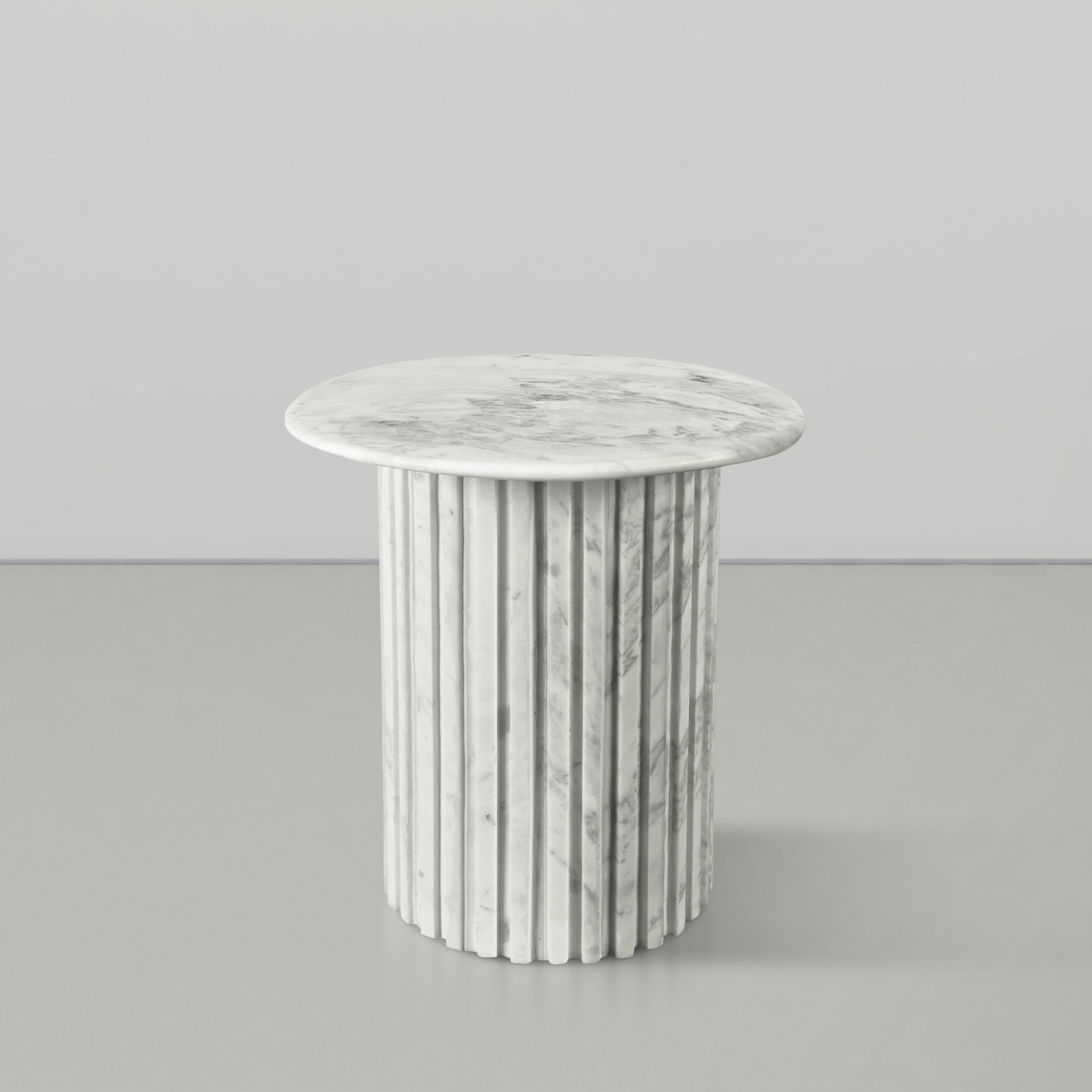 Meridian Genoa White End Table