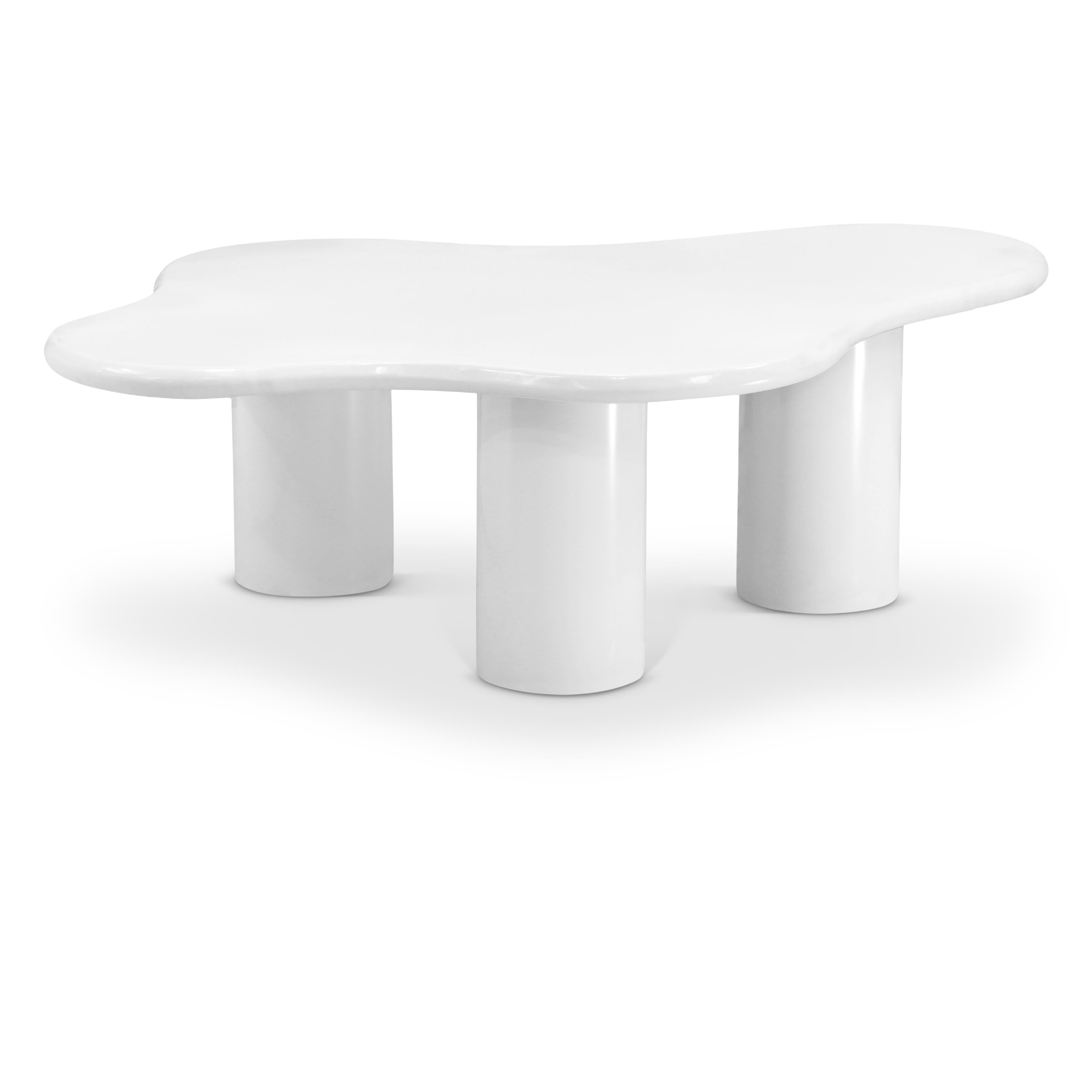 Meridian Romaine White Coffee Table