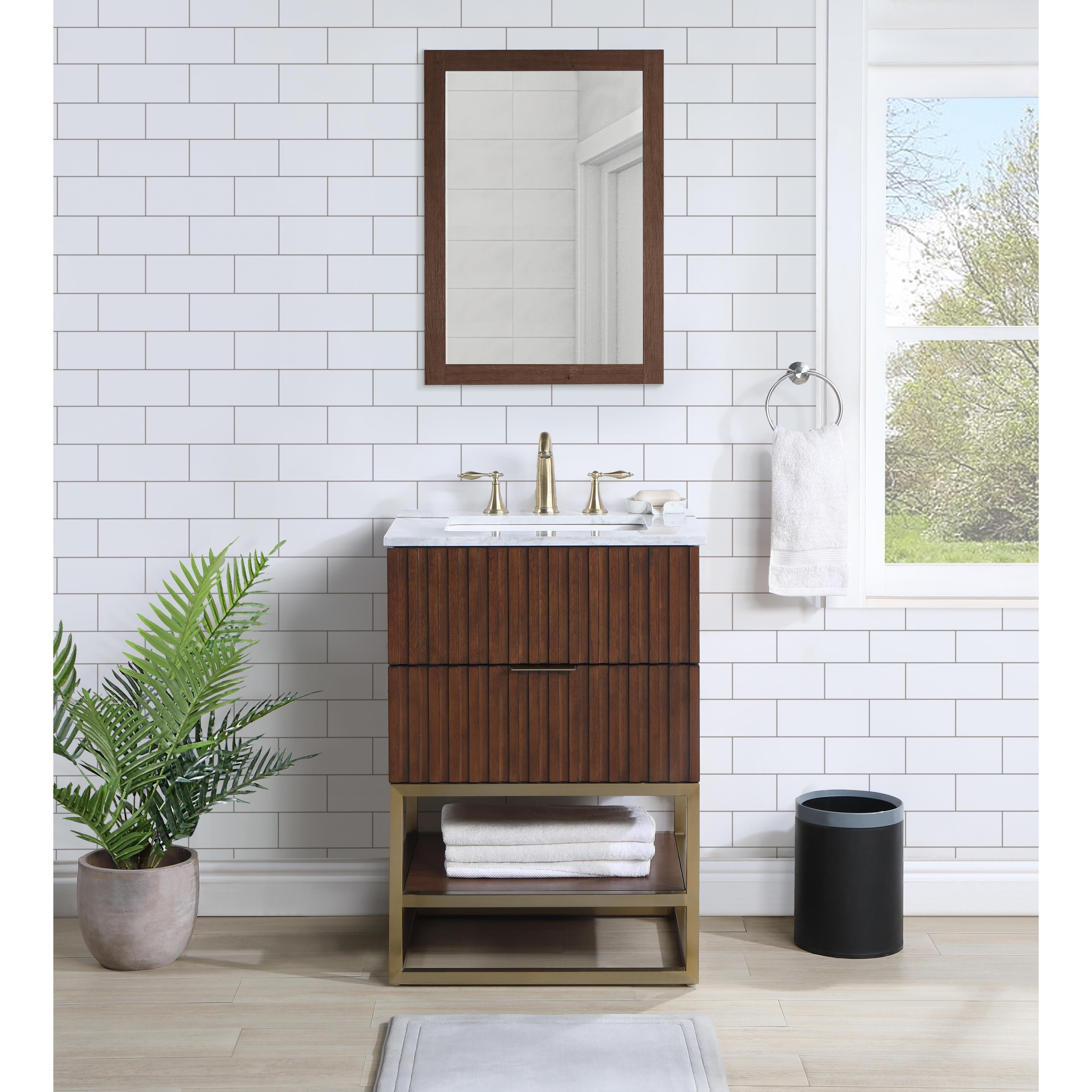 Meridian Monad Walnut Bathroom Vanity
