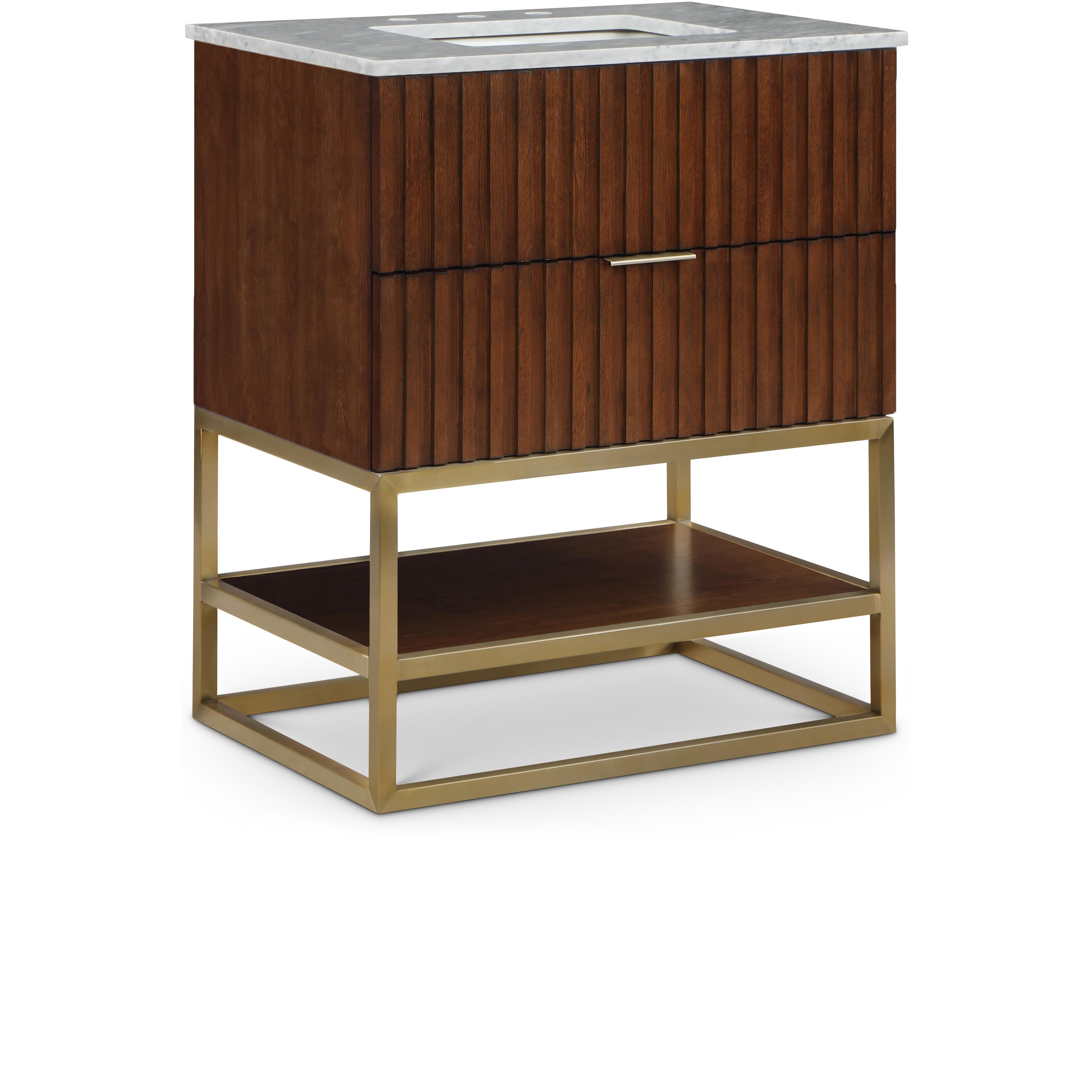 Meridian Monad Walnut Bathroom Vanity