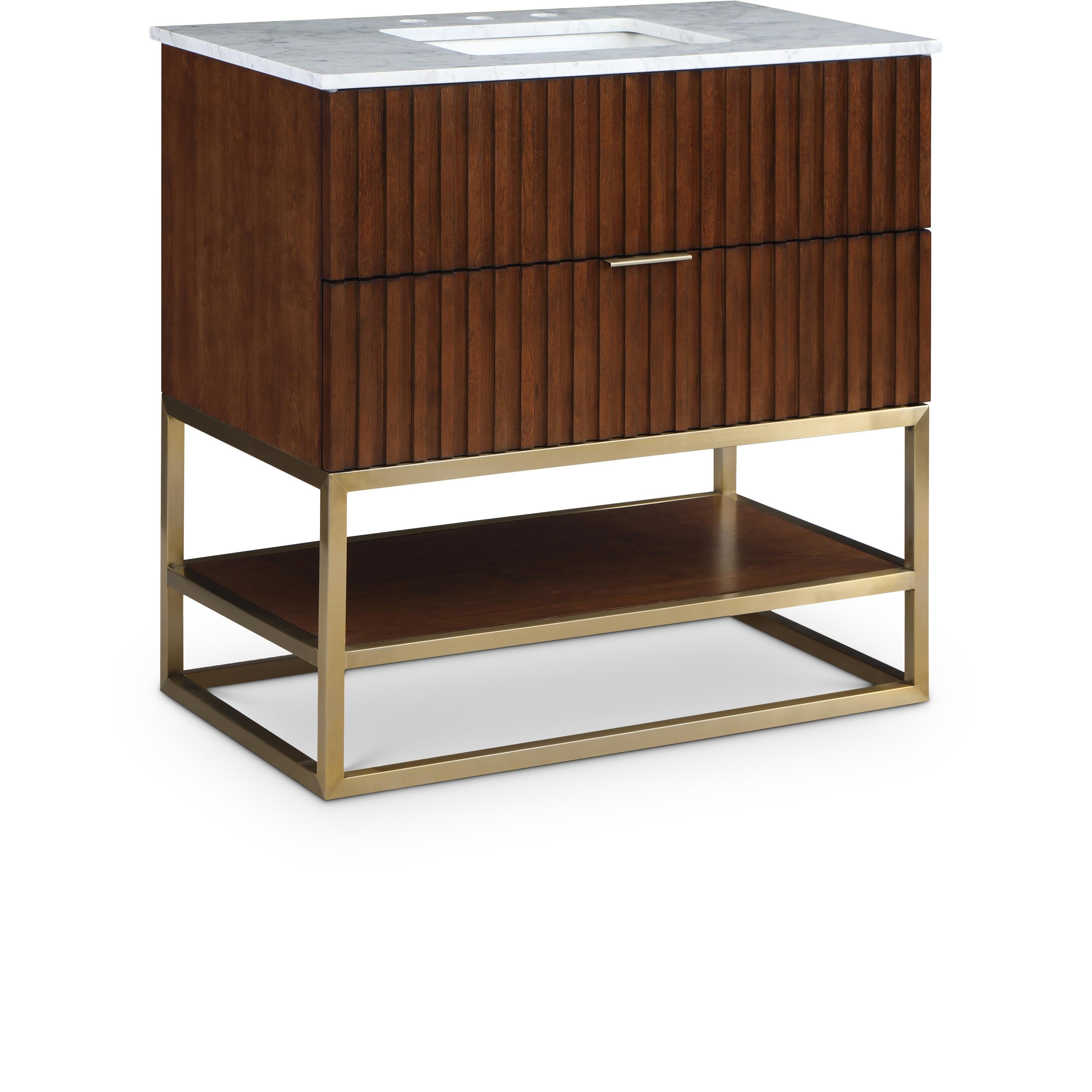 Meridian Monad Walnut Bathroom Vanity