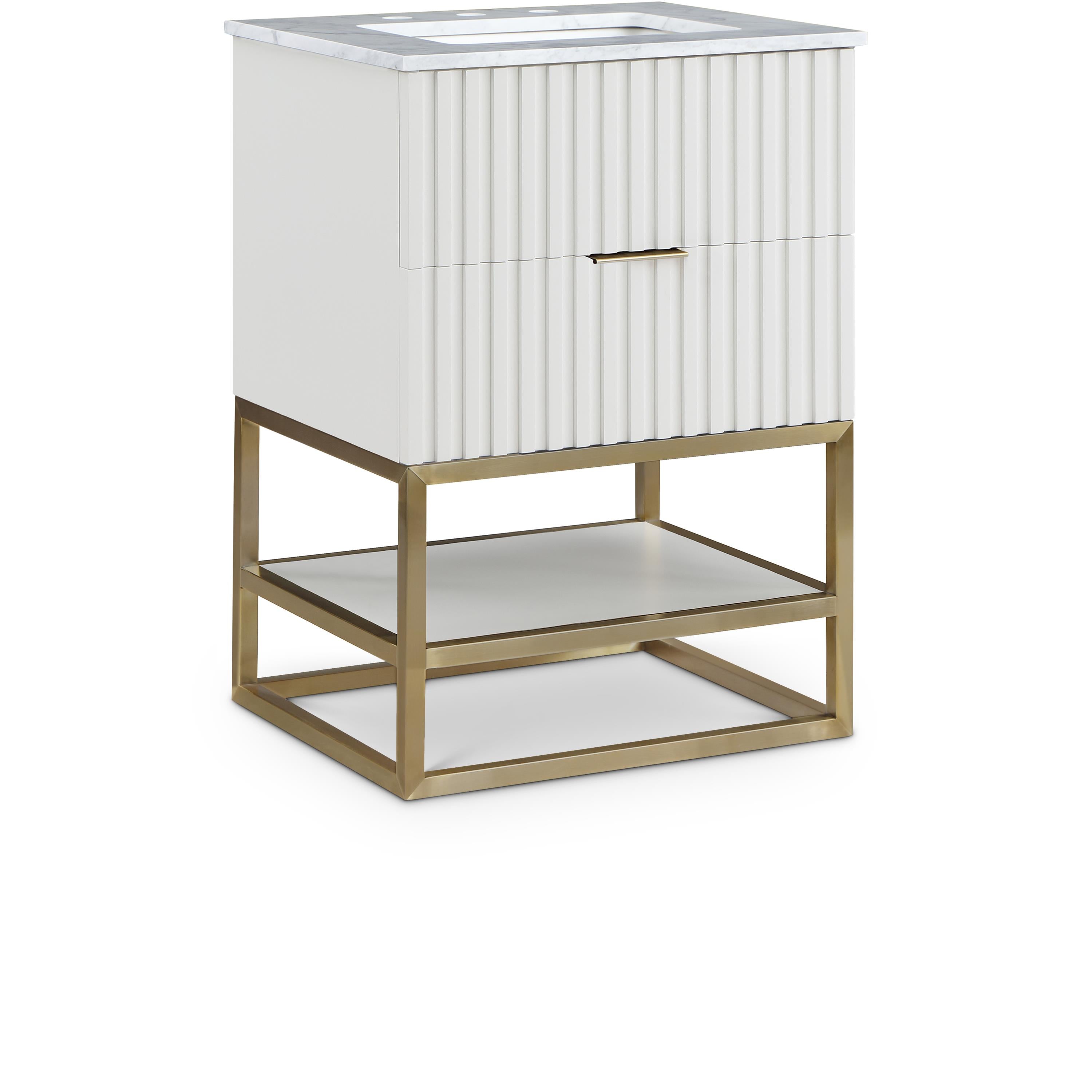 Meridian Monad White Bathroom Vanity