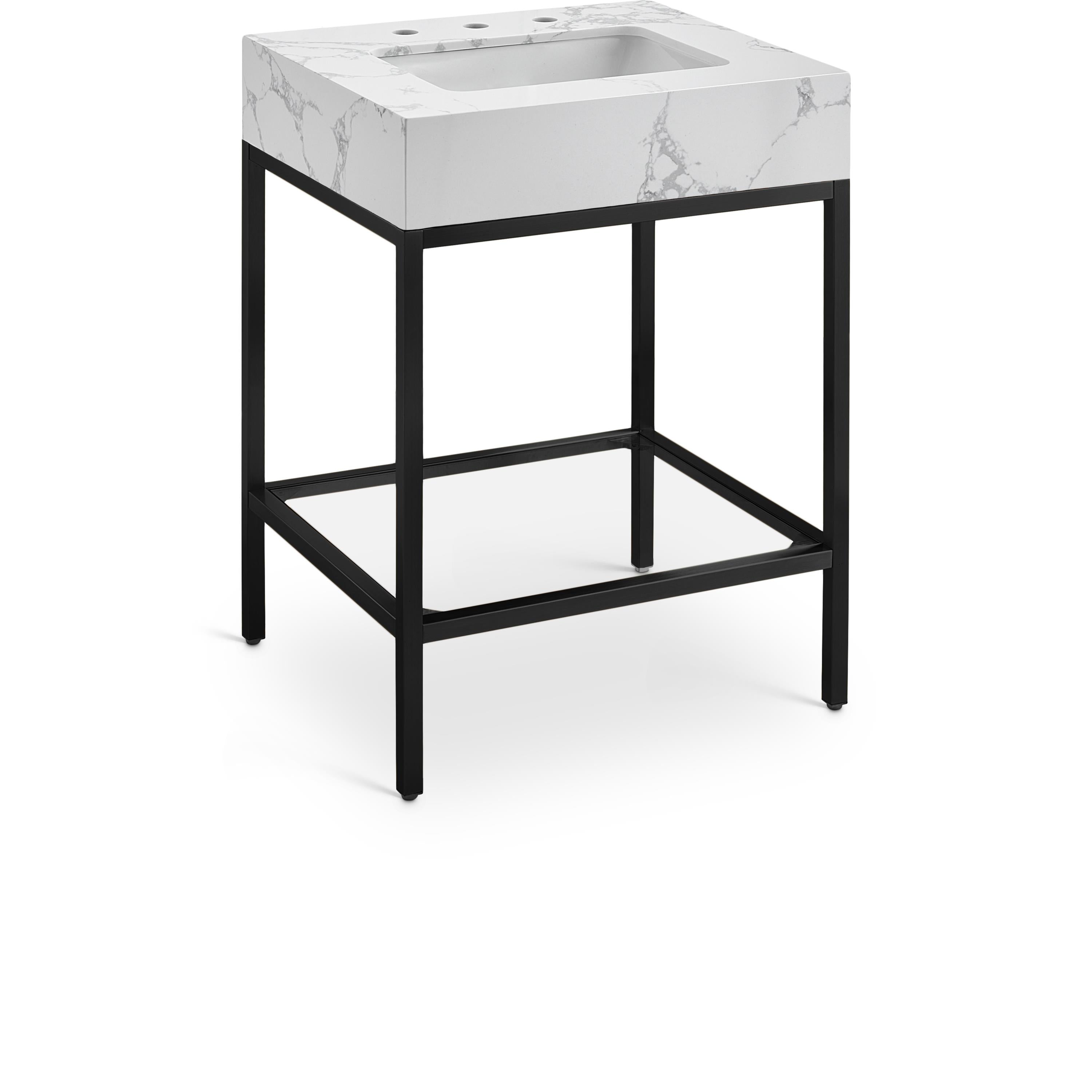 Meridian Marmo White Engineered Marble Bathroom Vanity