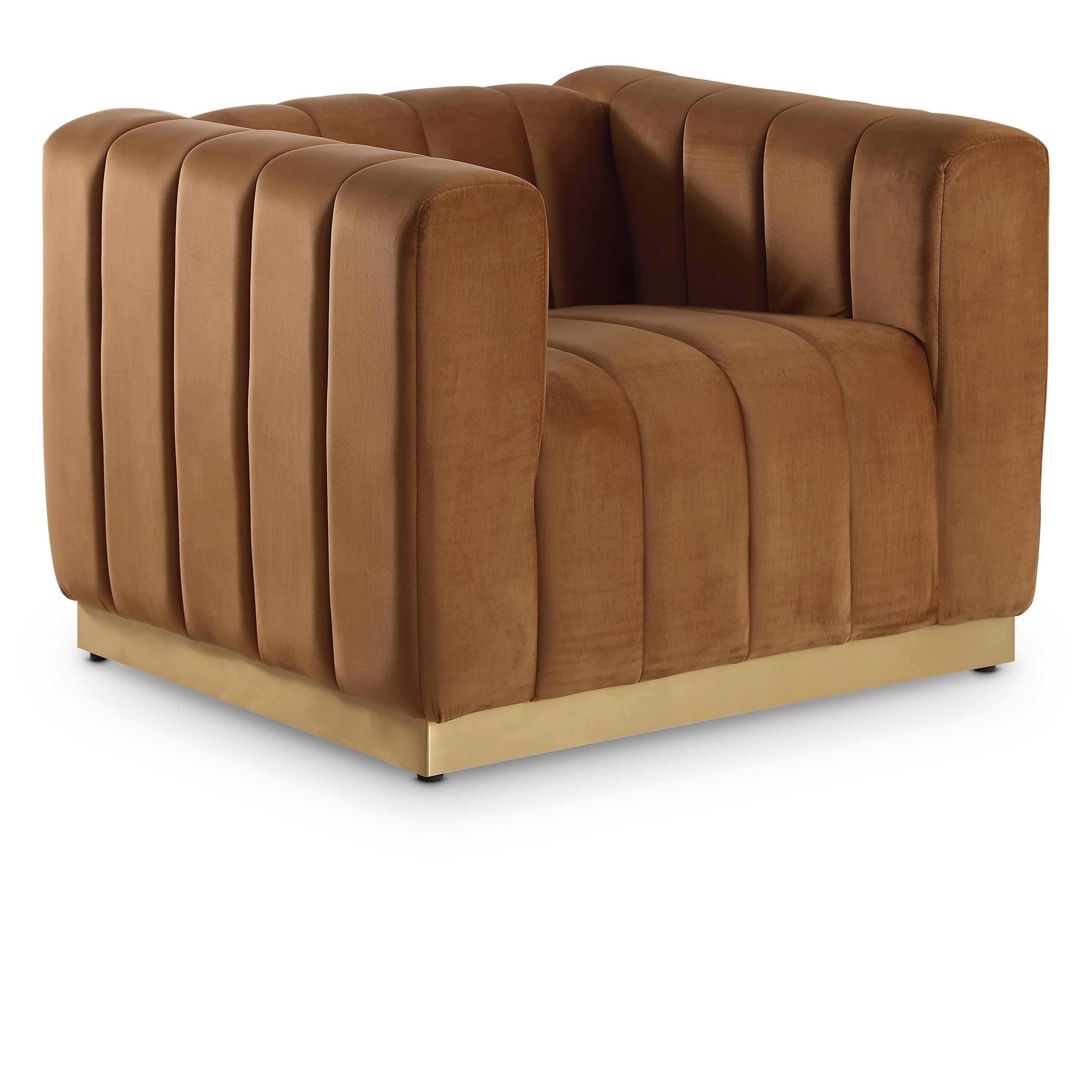 Meridian Marlon Saddle Velvet Chair