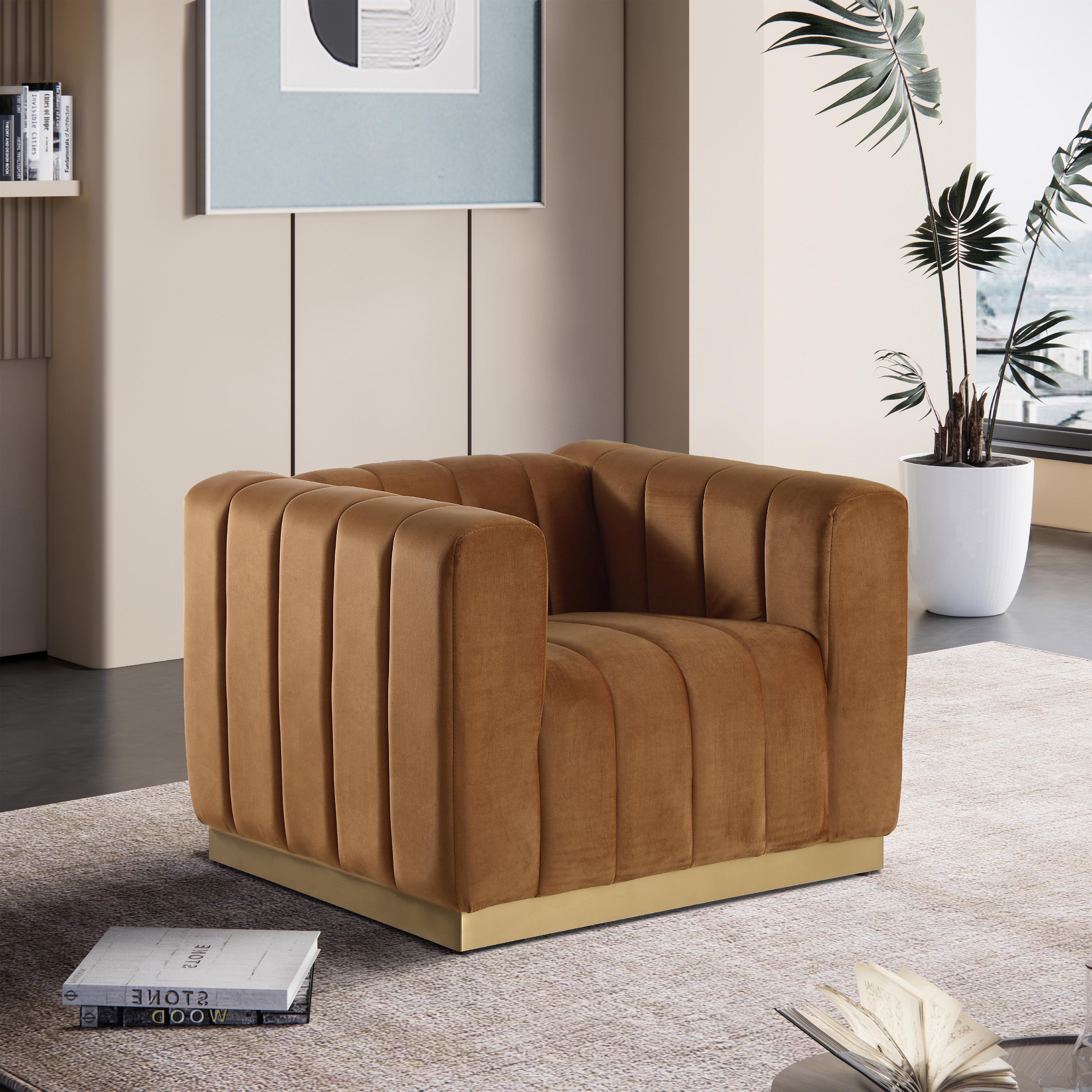 Meridian Marlon Saddle Velvet Chair