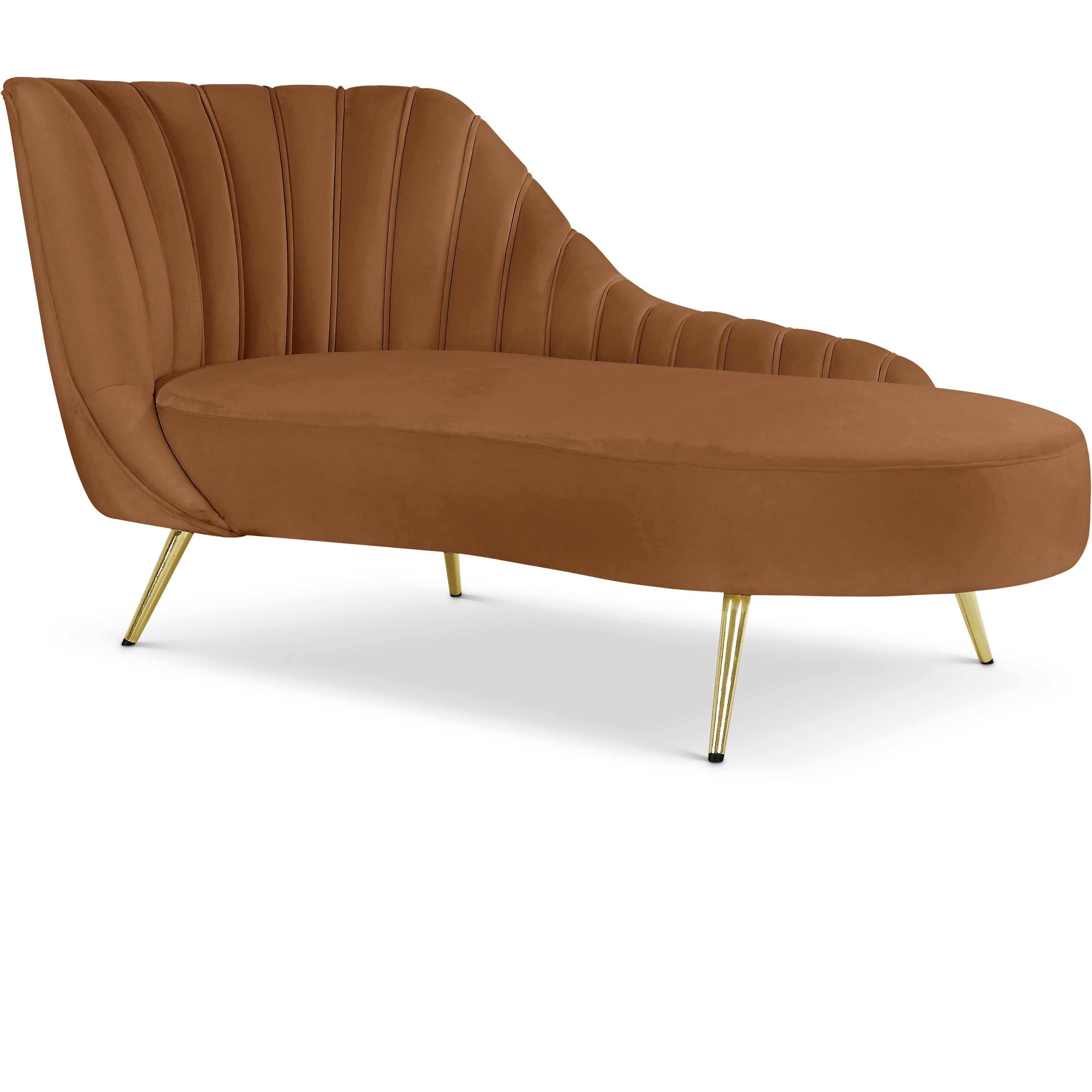 Meridian Margo Saddle Velvet Chaise