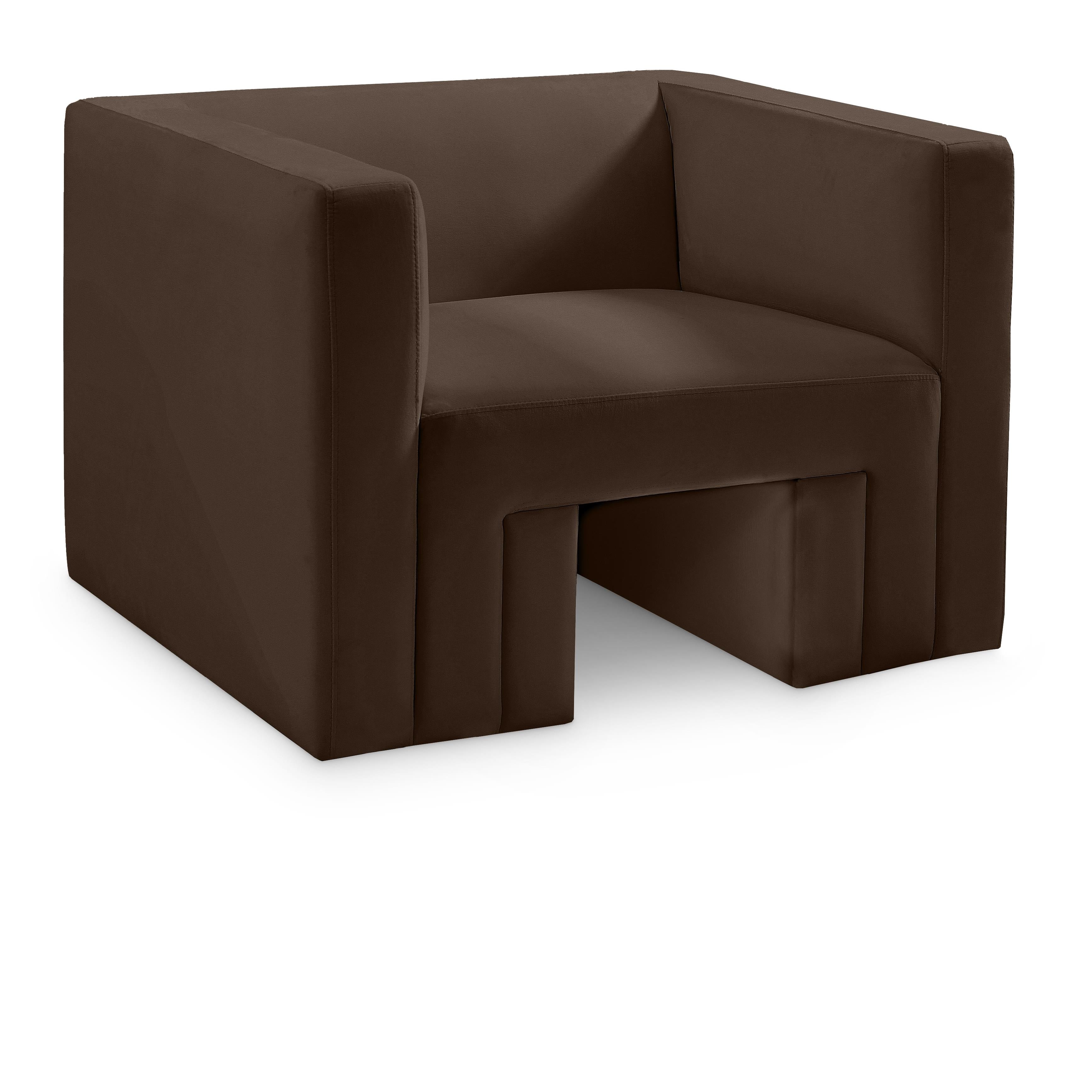 Meridian Henson Brown Velvet Chair
