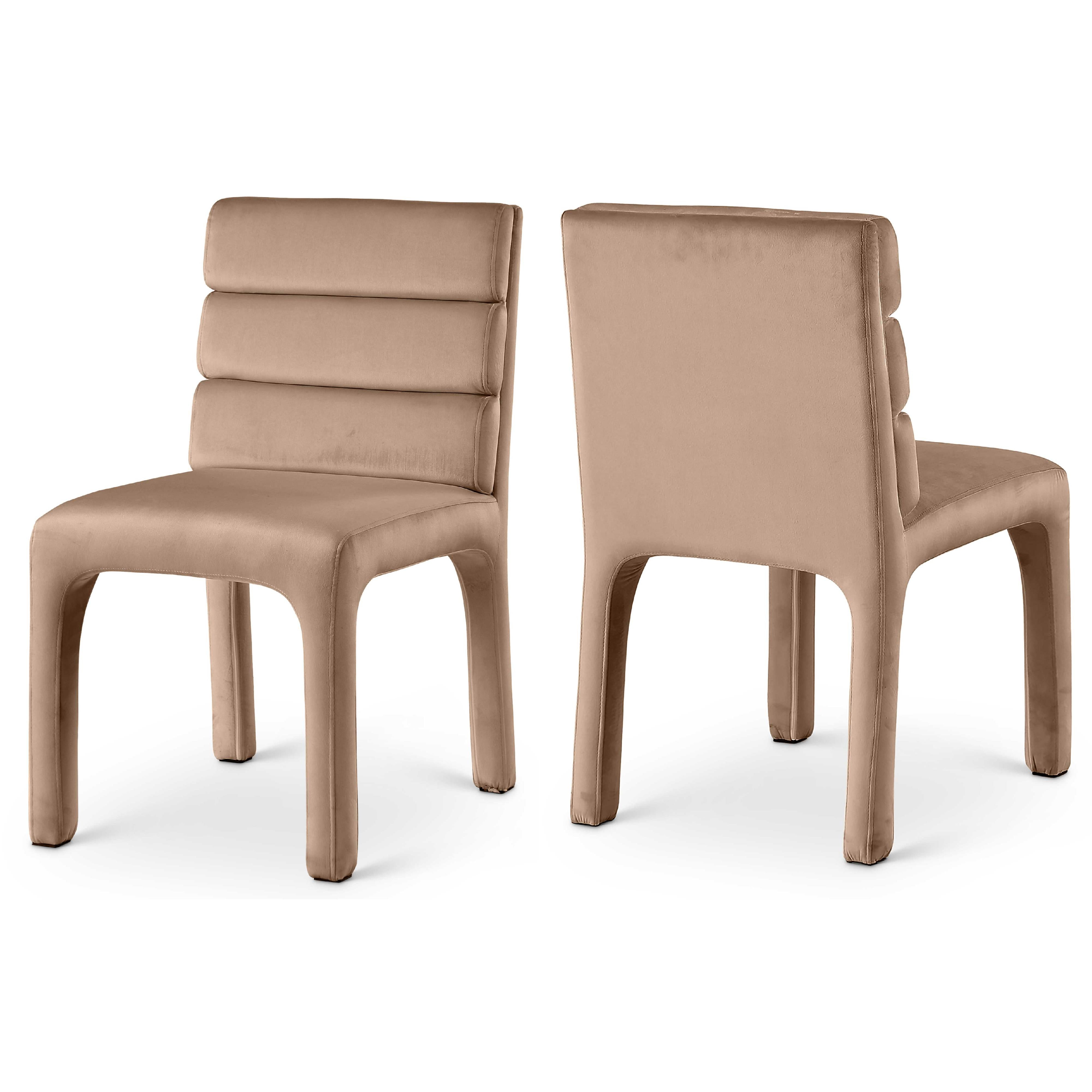 Meridian Kai Beige Velvet Dining Chair
