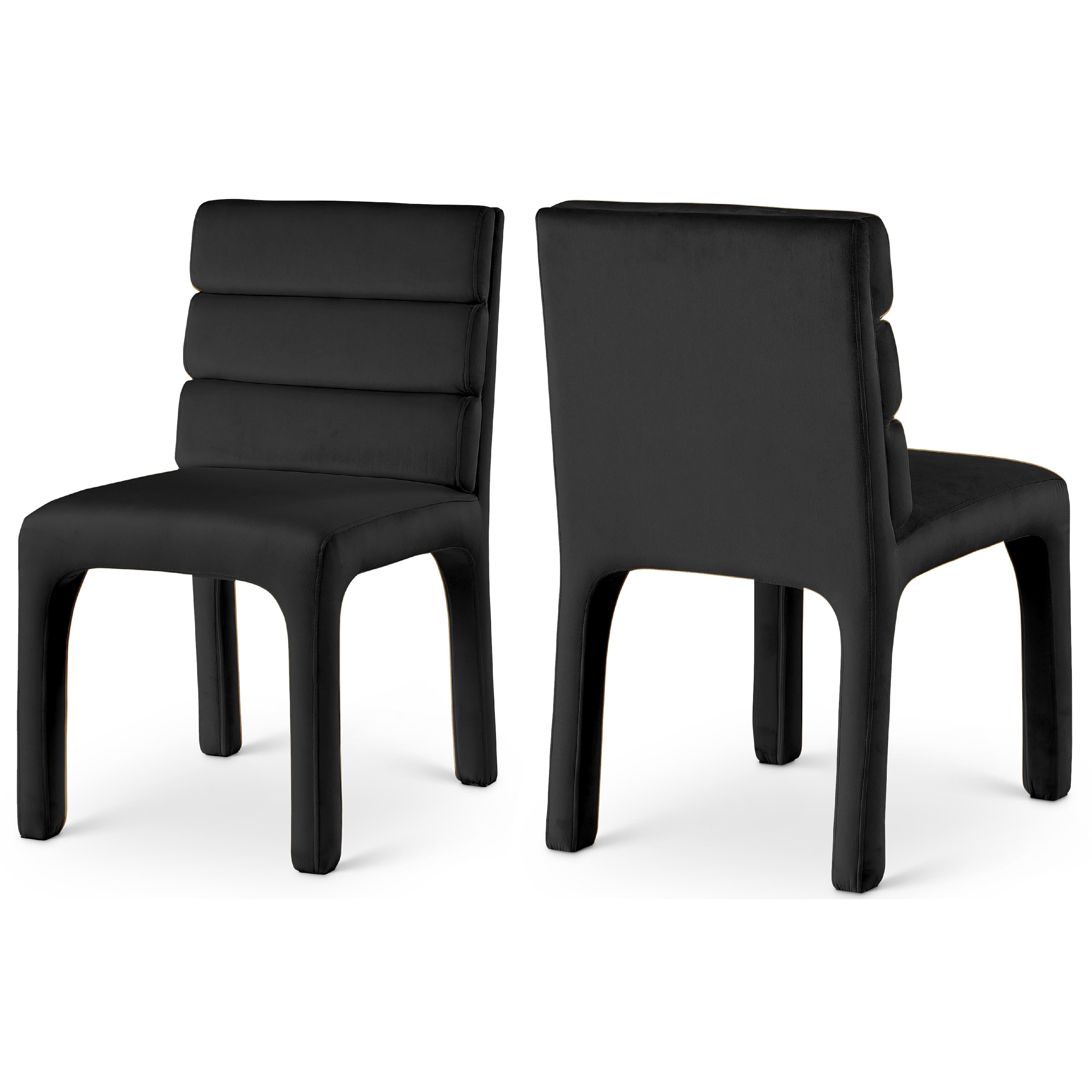 Meridian Kai Black Velvet Dining Chair