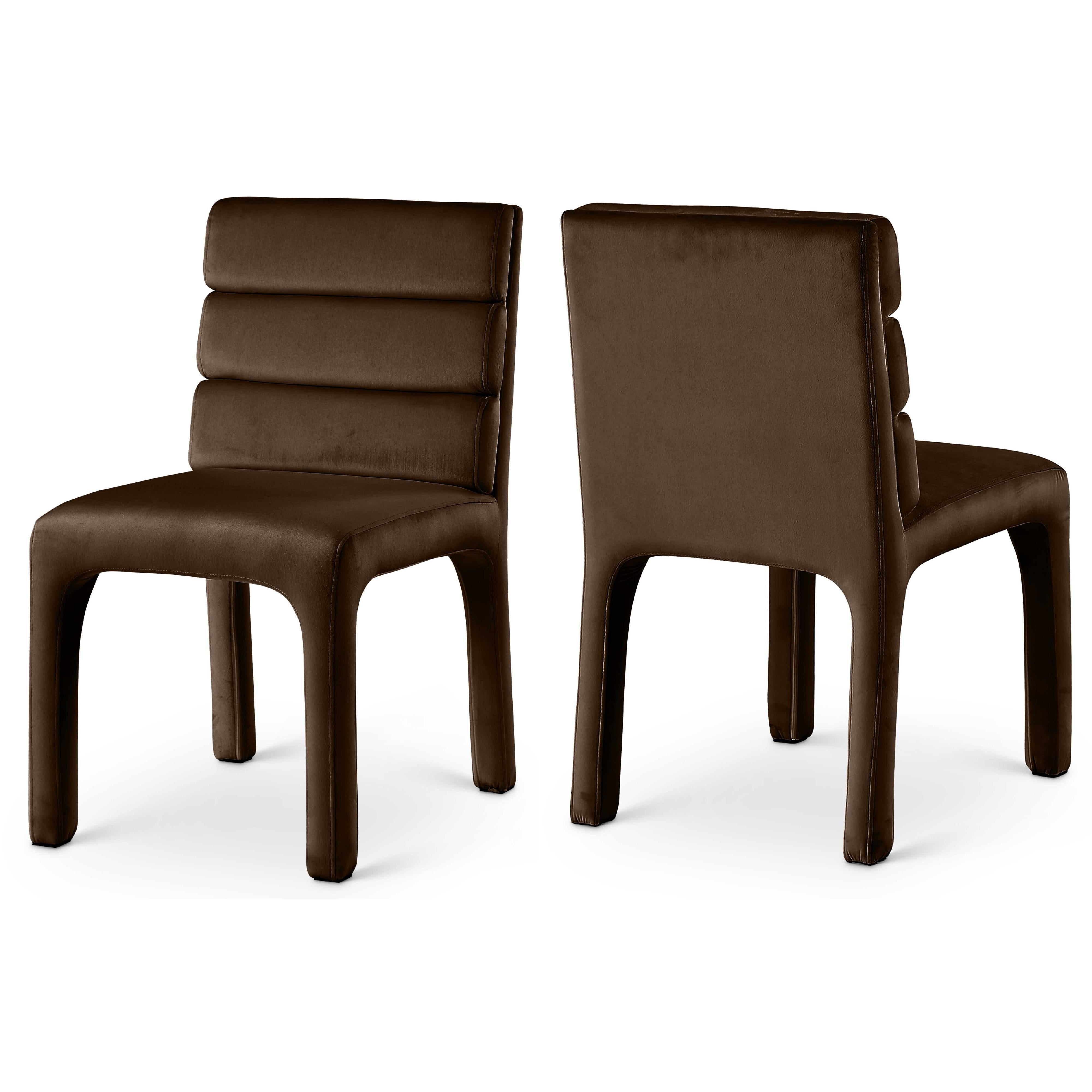 Meridian Kai Brown Velvet Dining Chair
