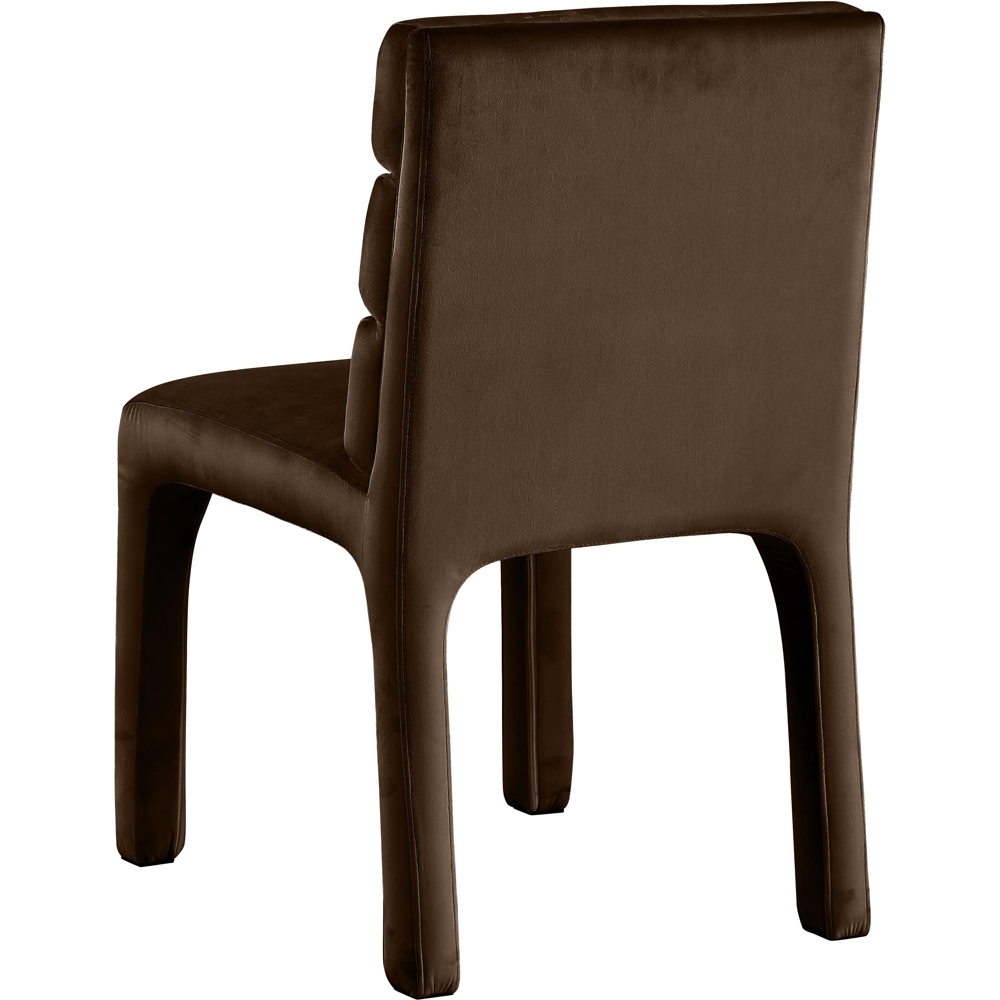 Meridian Kai Brown Velvet Dining Chair