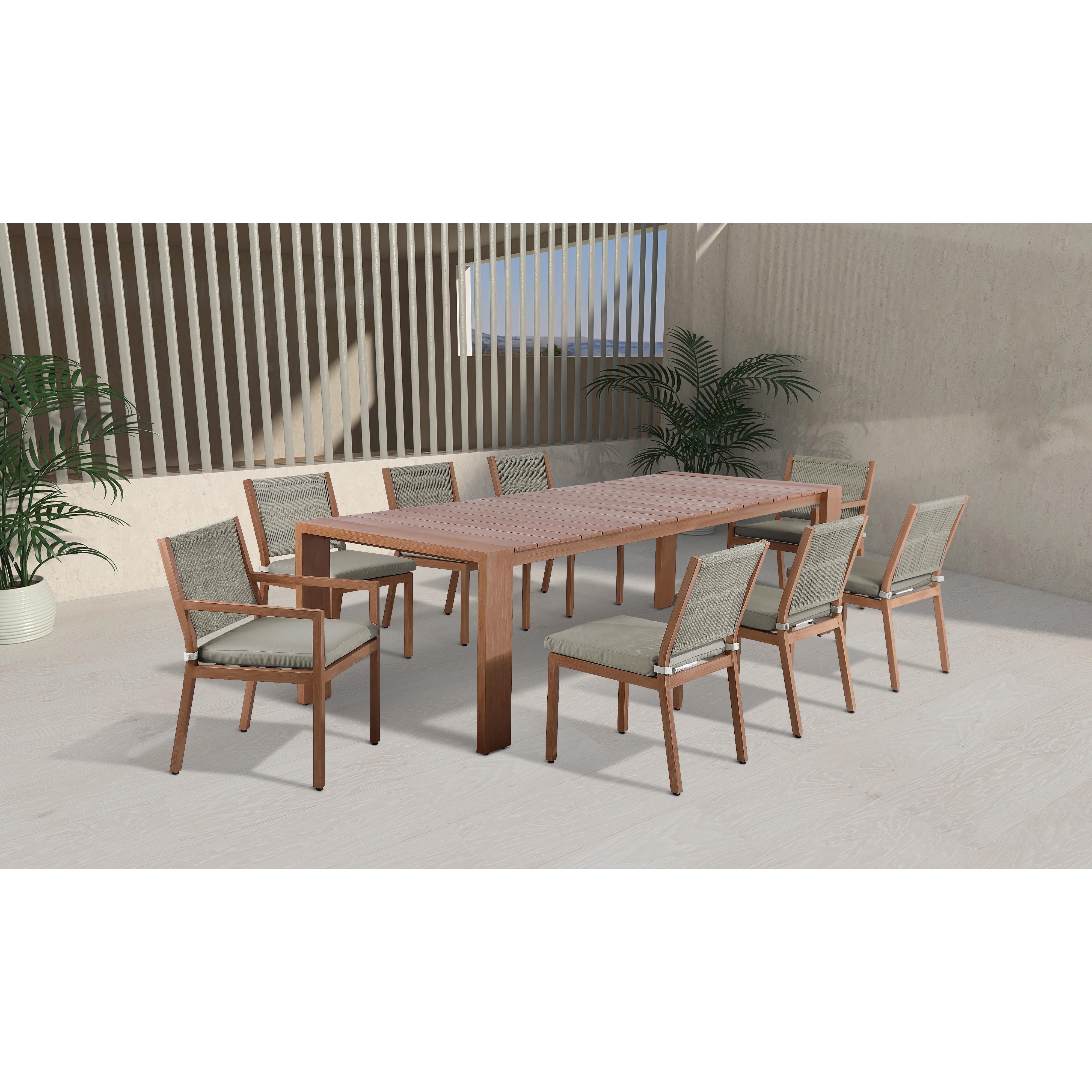 Meridian Maui Natural Outdoor Patio Dining Table