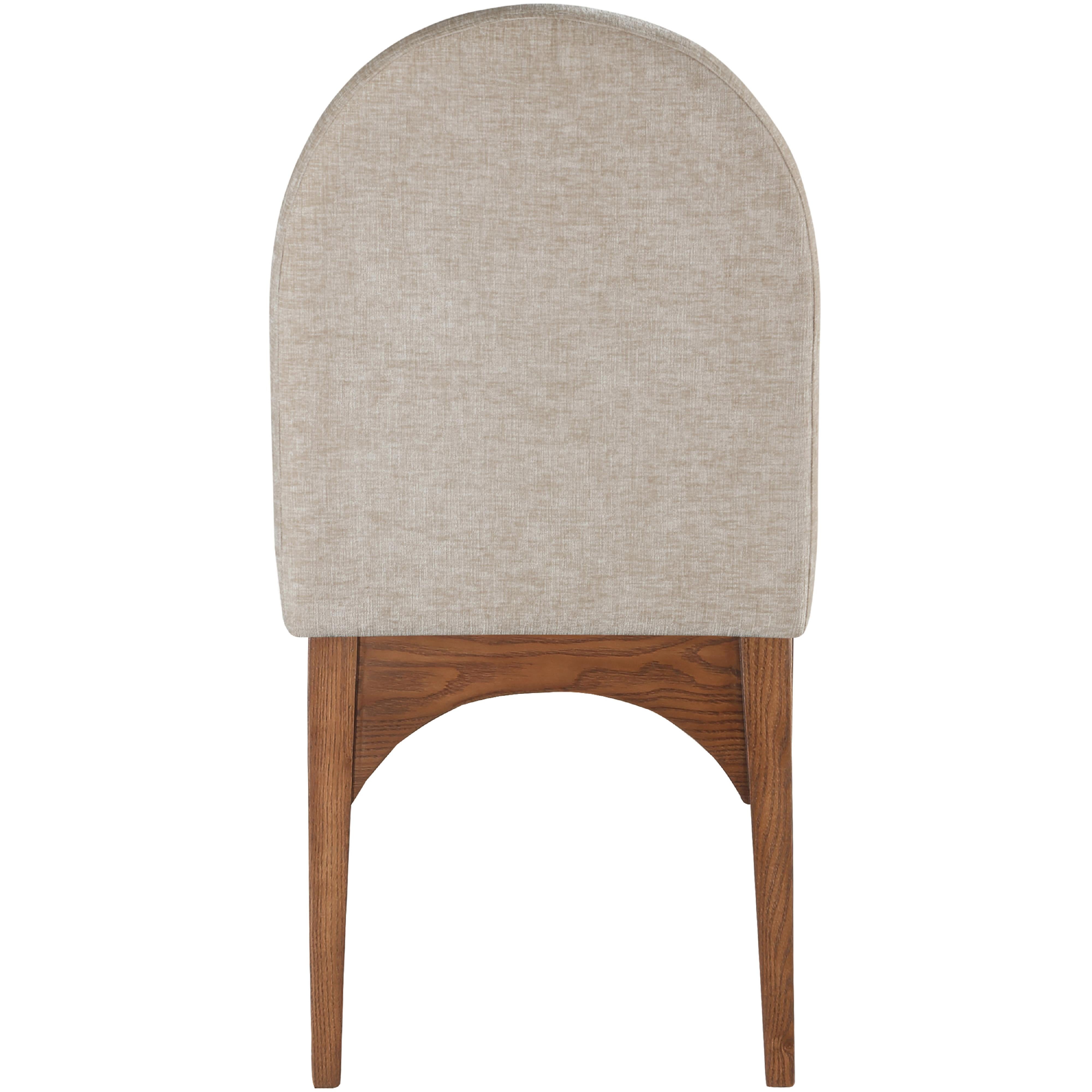 Meridian Waldorf Beige Chenille Fabric Dining Chair