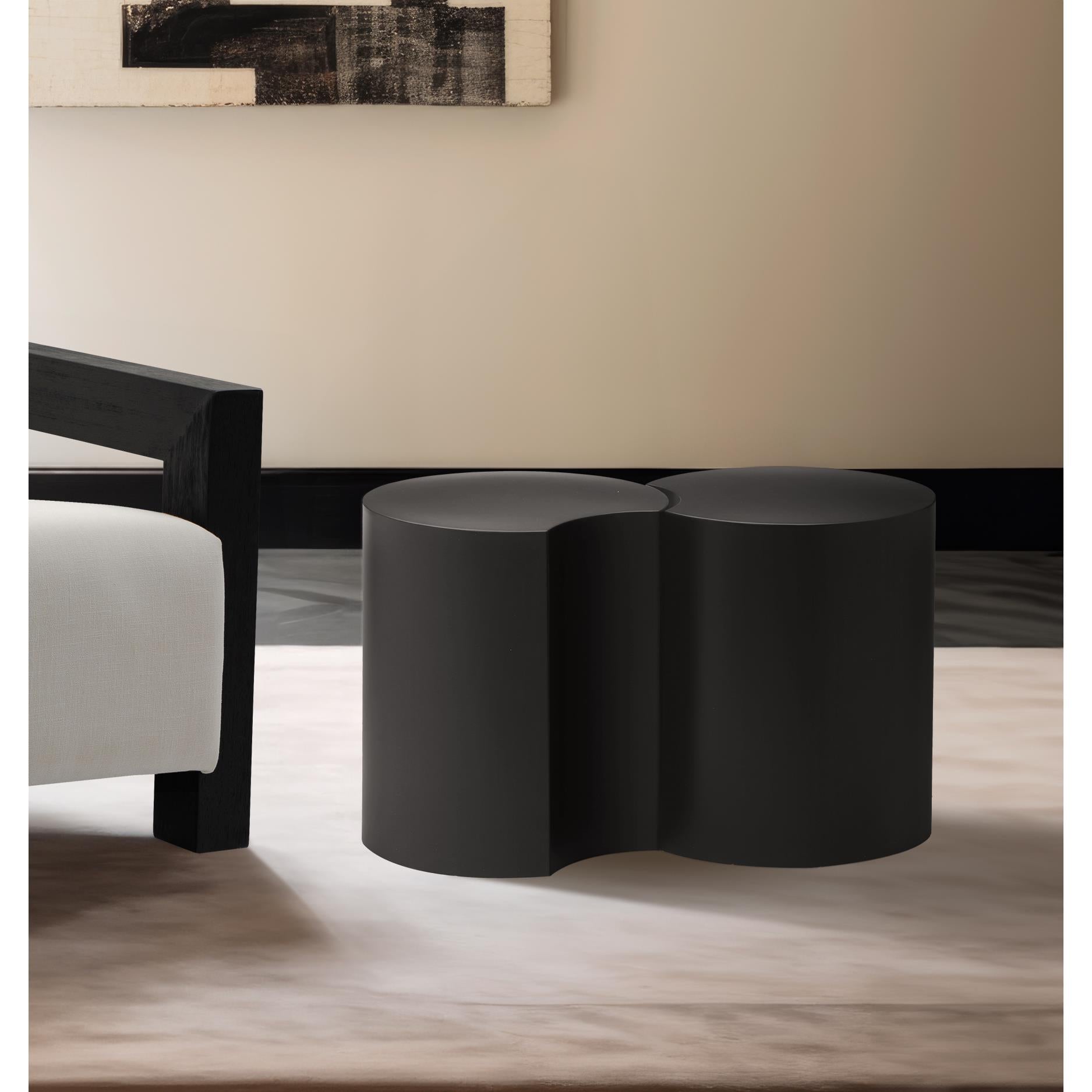 Meridian Dimple Black End Table