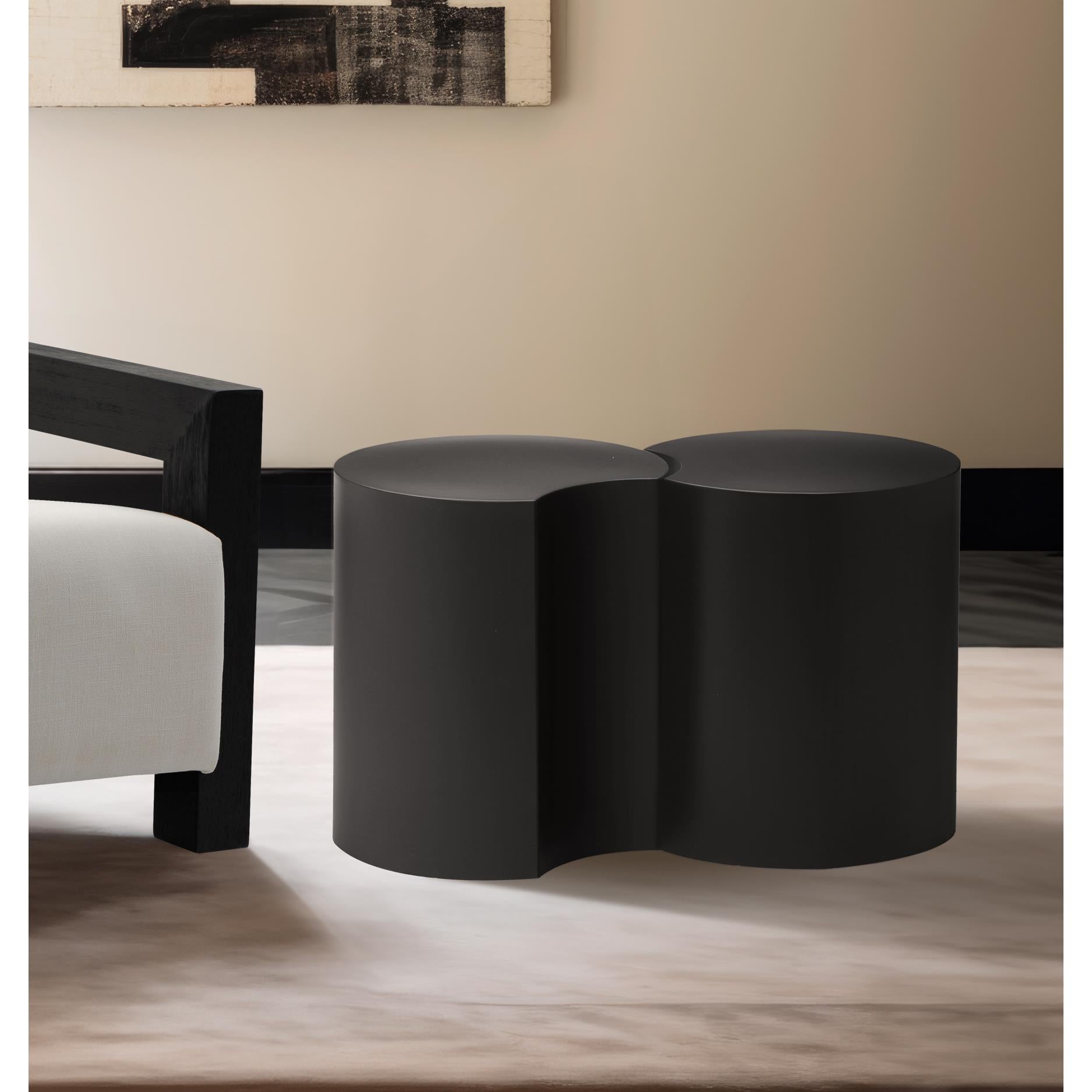 Meridian Dimple Black End Table