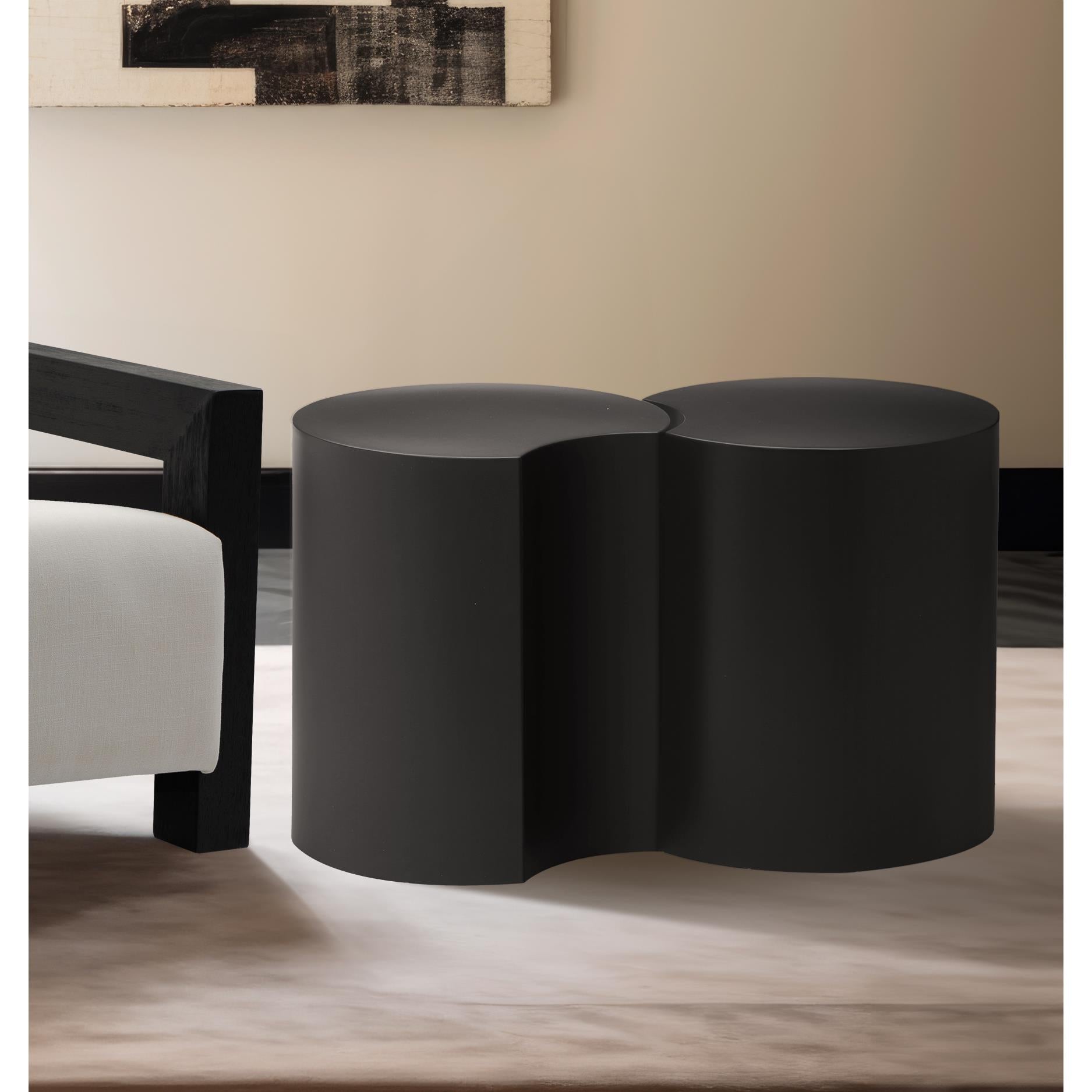 Meridian Dimple Black End Table