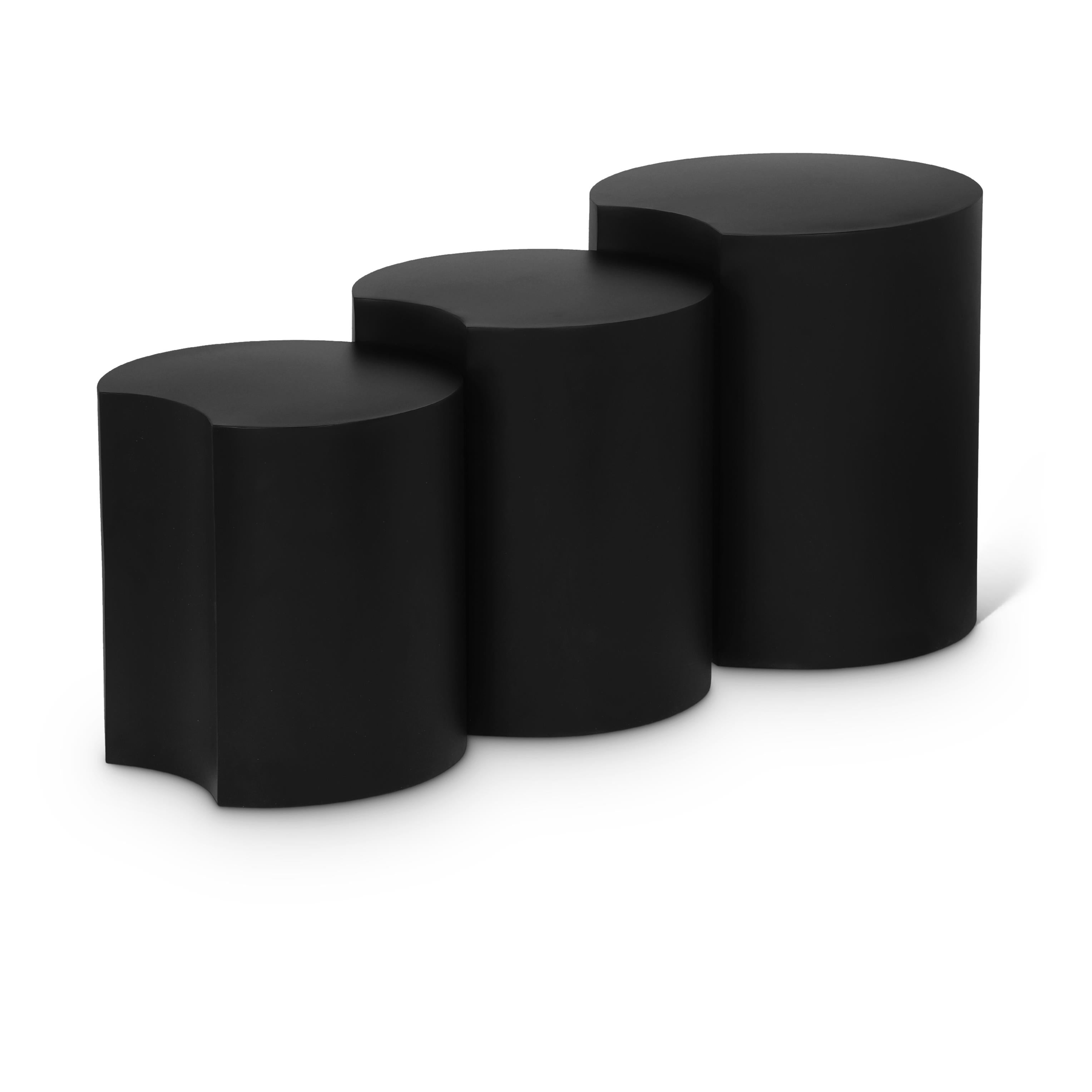 Meridian Dimple Black End Table