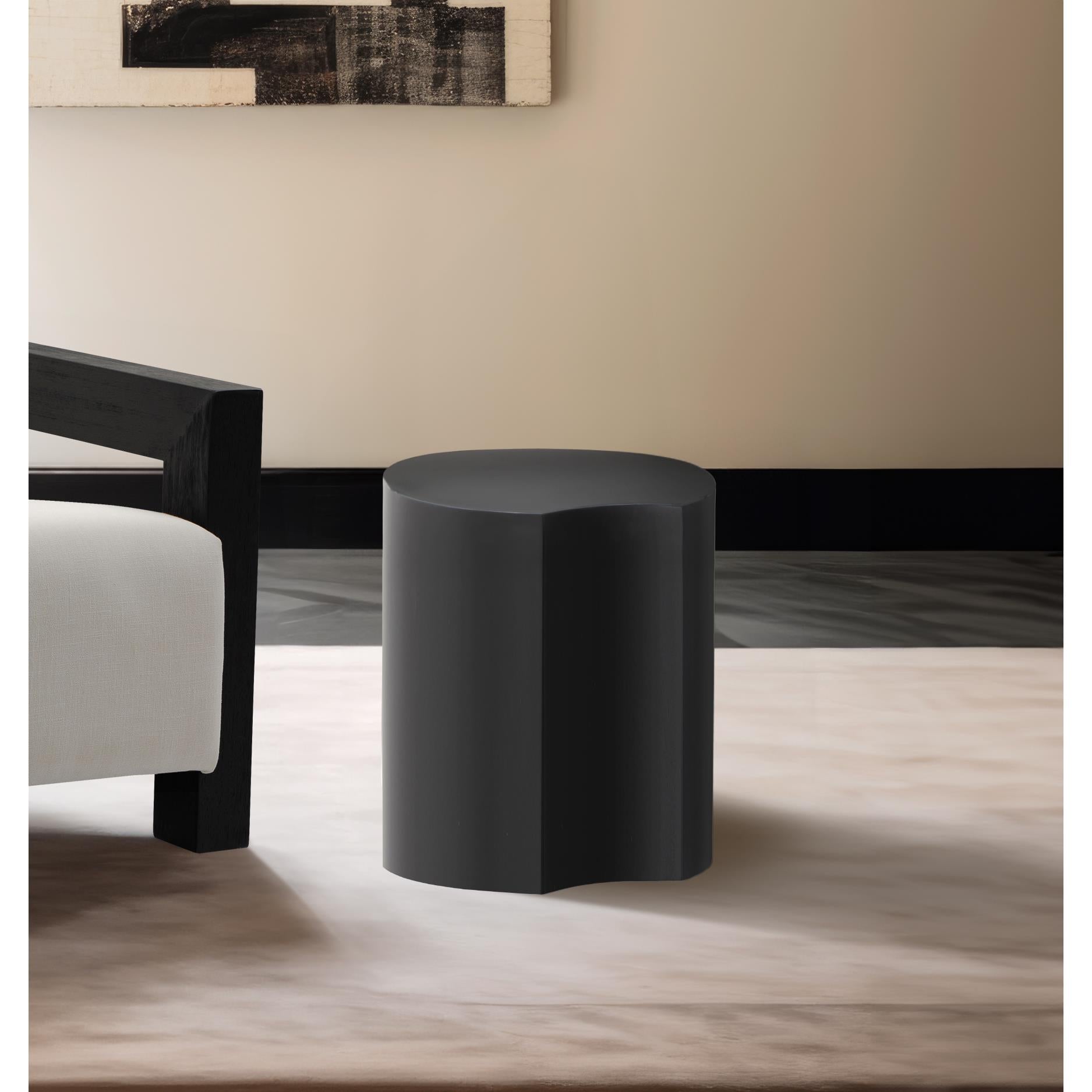 Meridian Dimple Black End Table