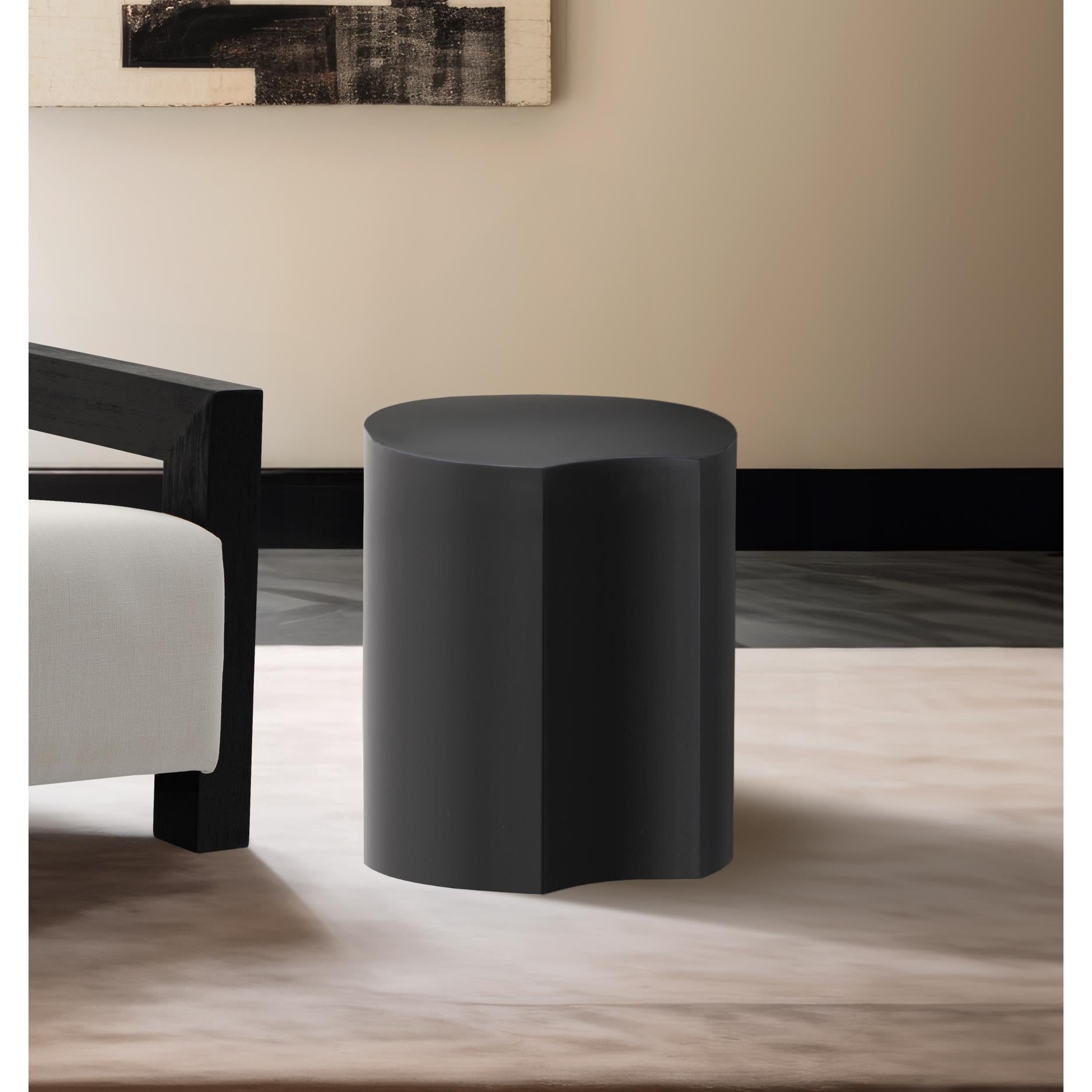 Meridian Dimple Black End Table