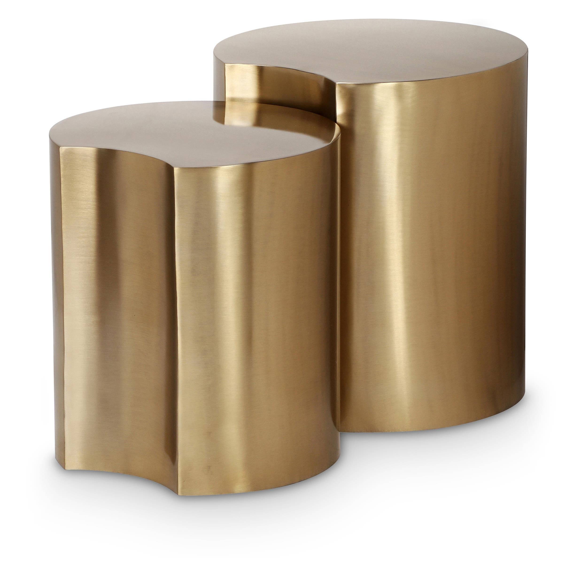 Meridian Dimple Gold End Table
