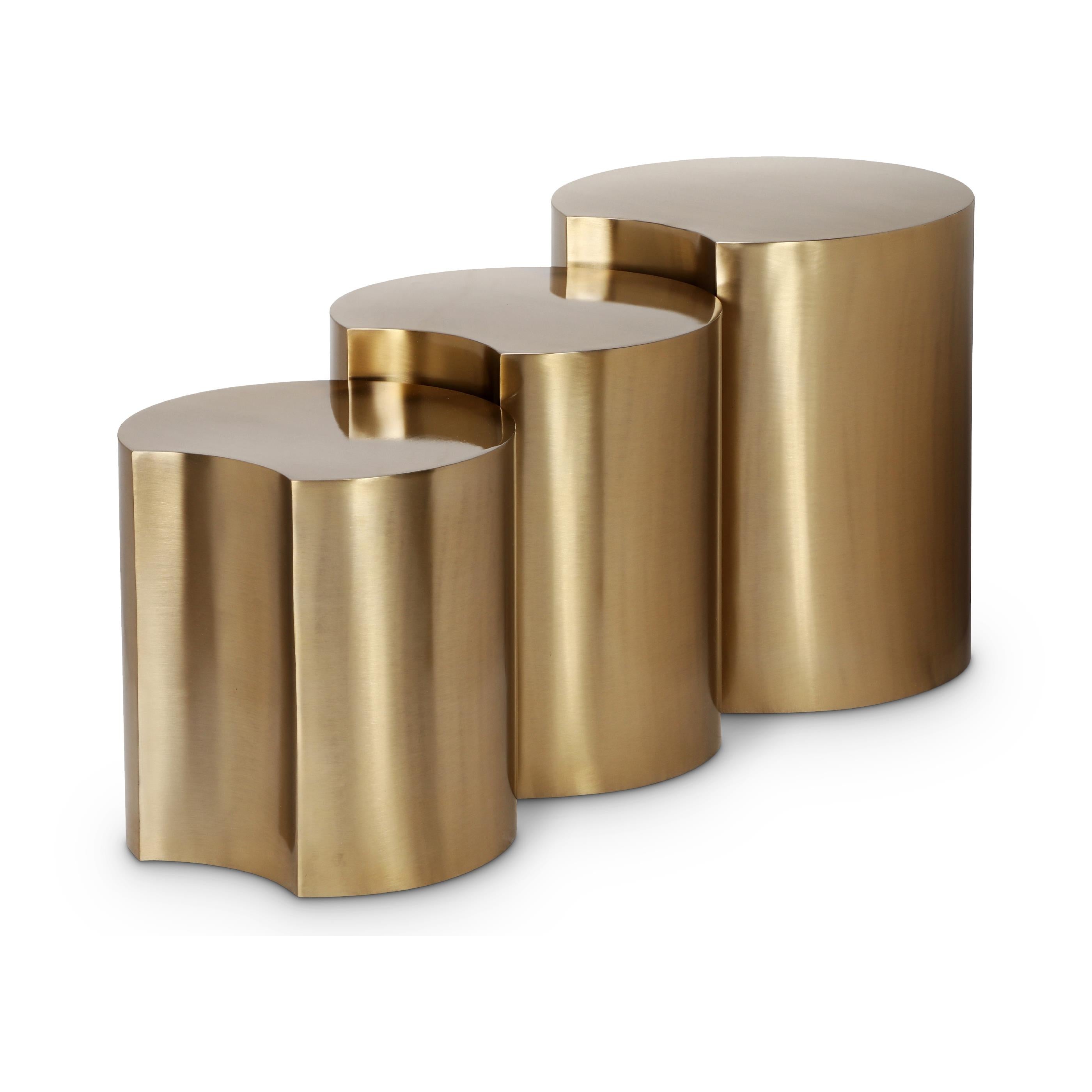 Meridian Dimple Gold End Table