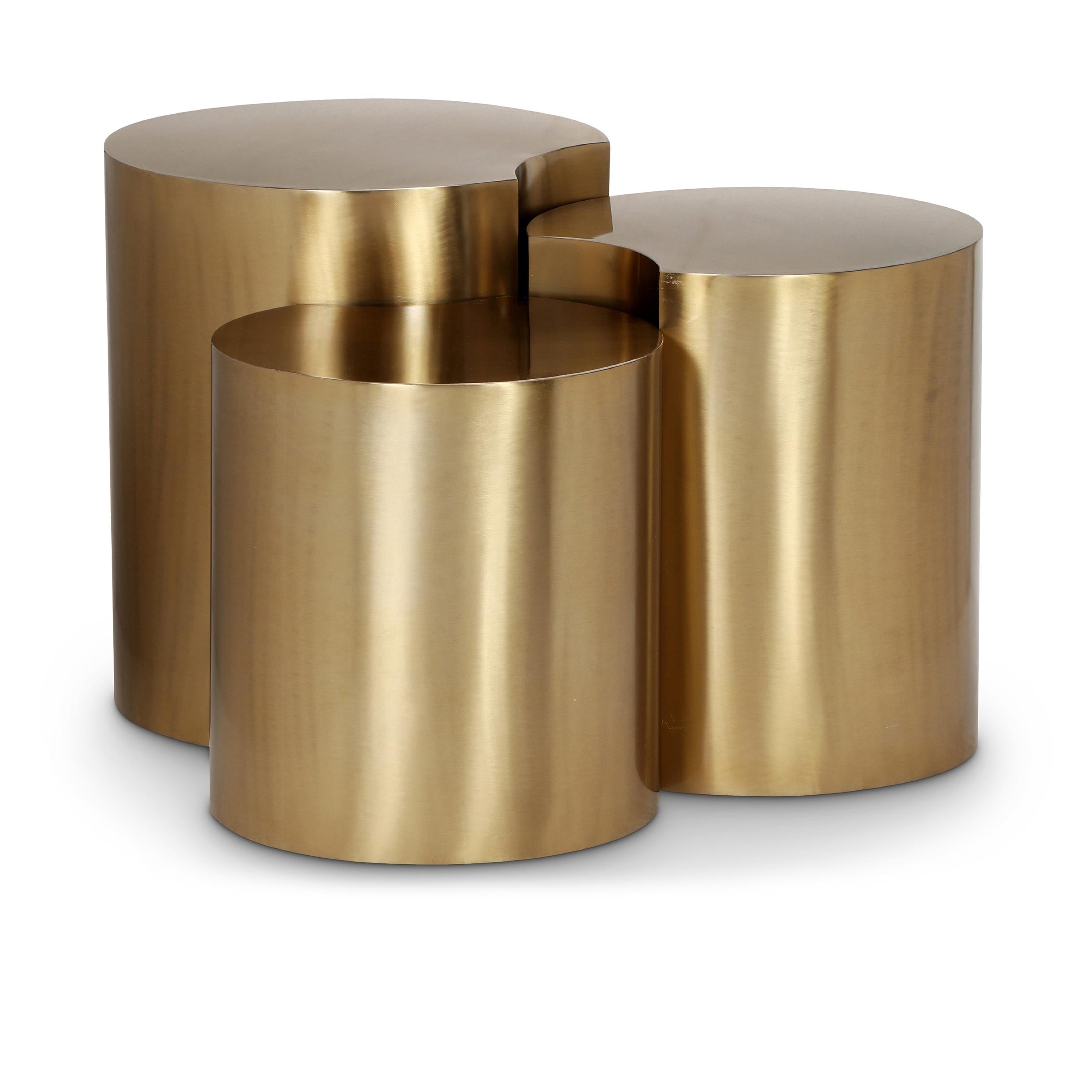 Meridian Dimple Gold End Table