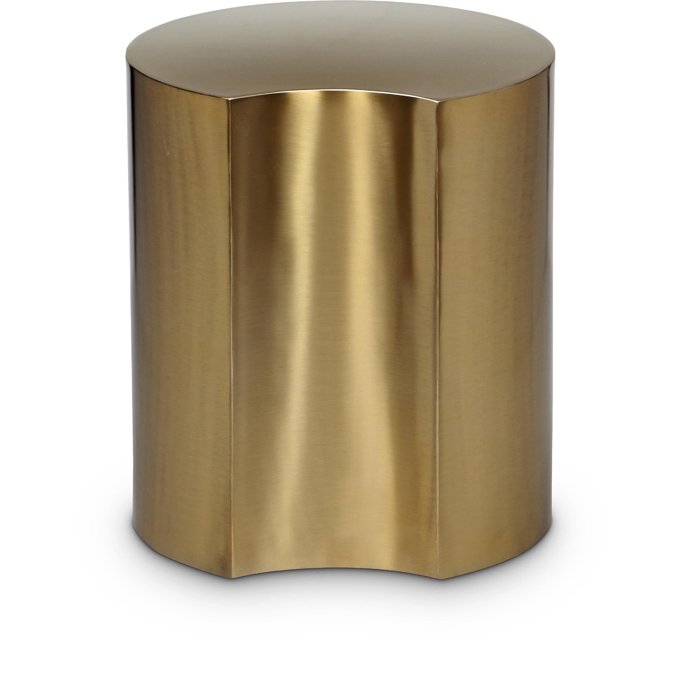 Meridian Dimple Gold End Table