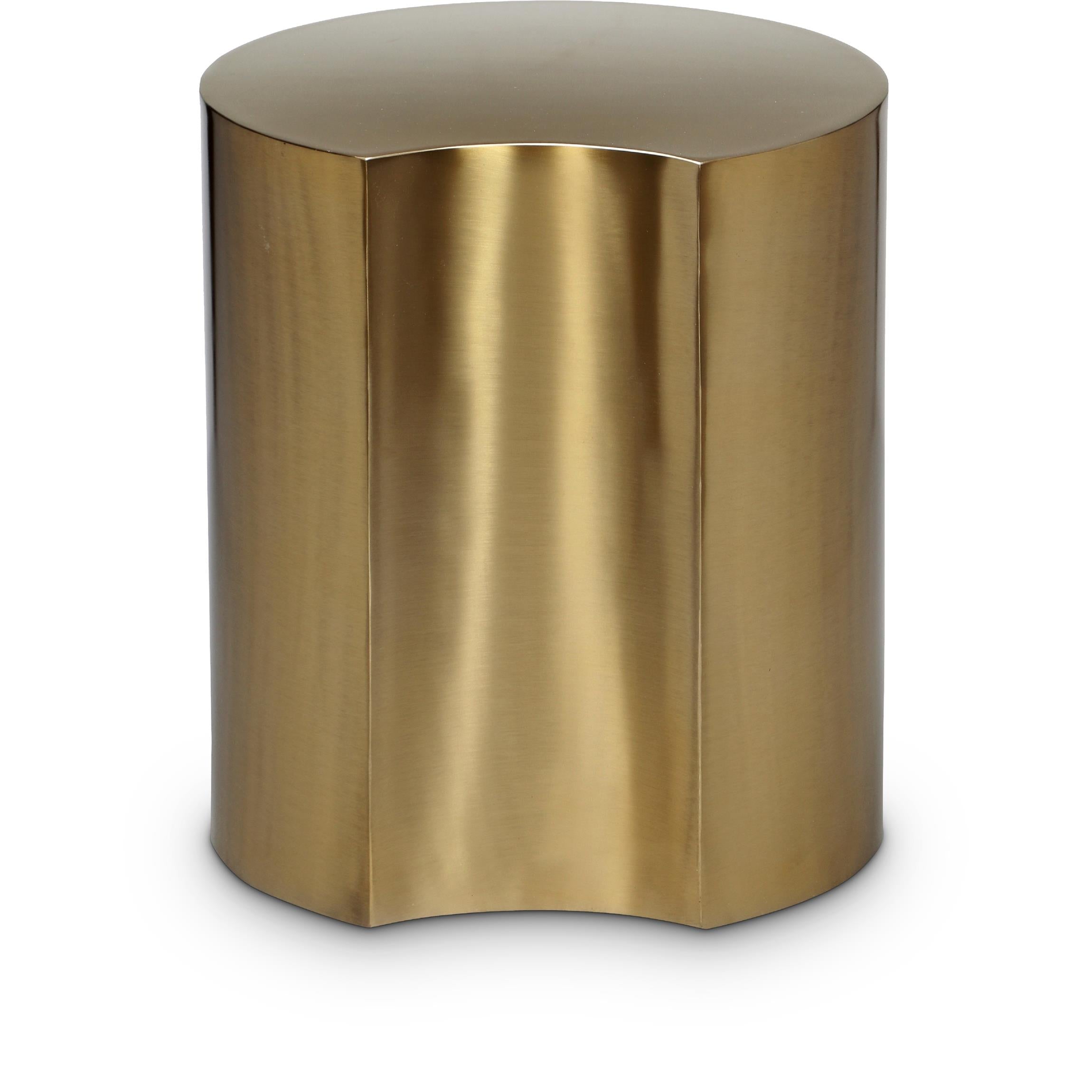 Meridian Dimple Gold End Table