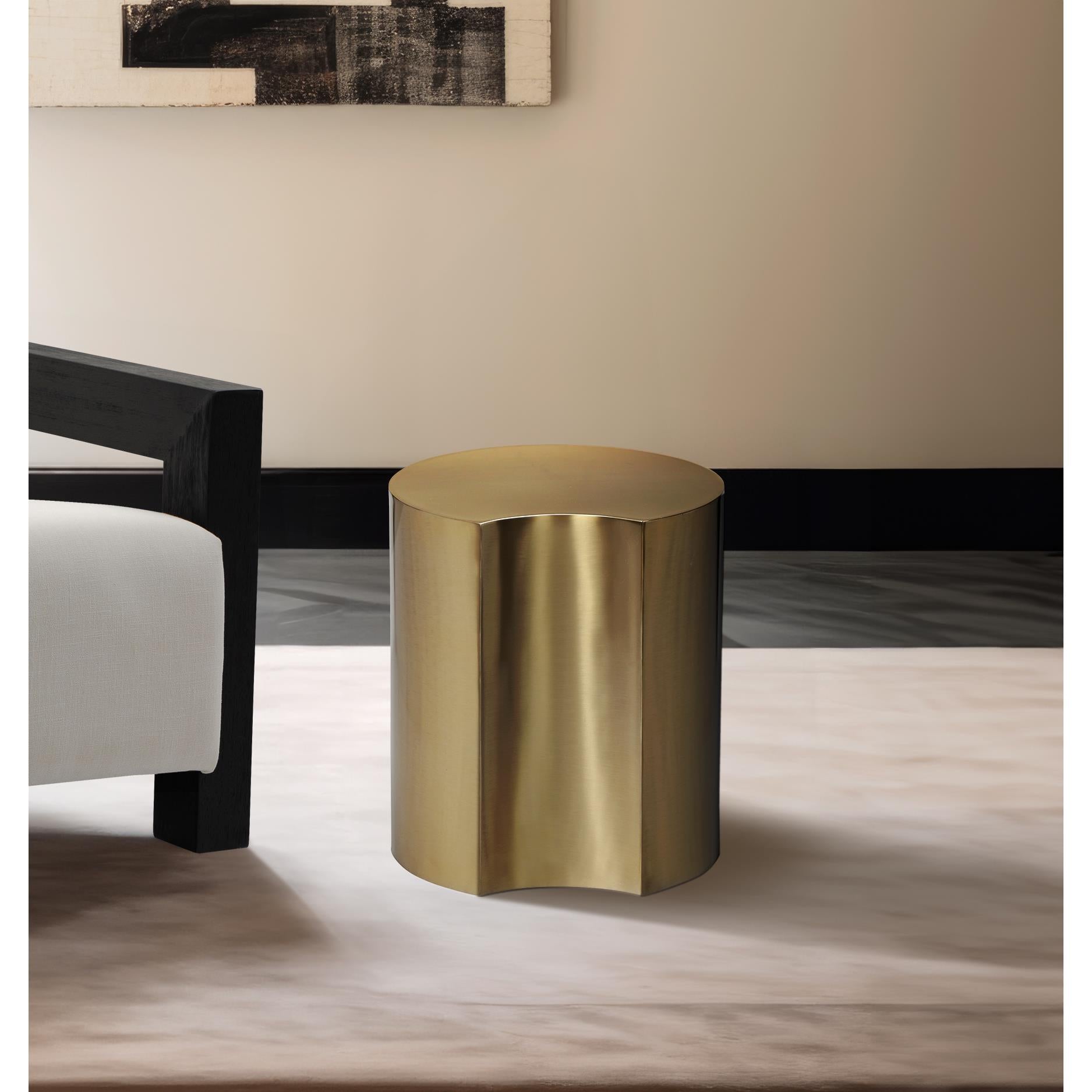 Meridian Dimple Gold End Table