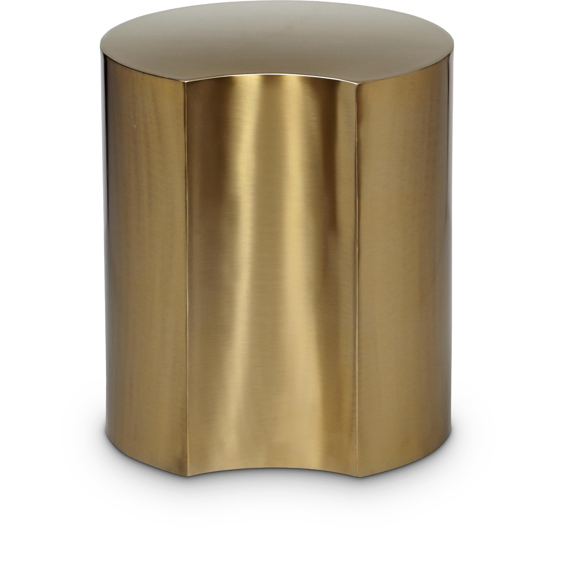 Meridian Dimple Gold End Table