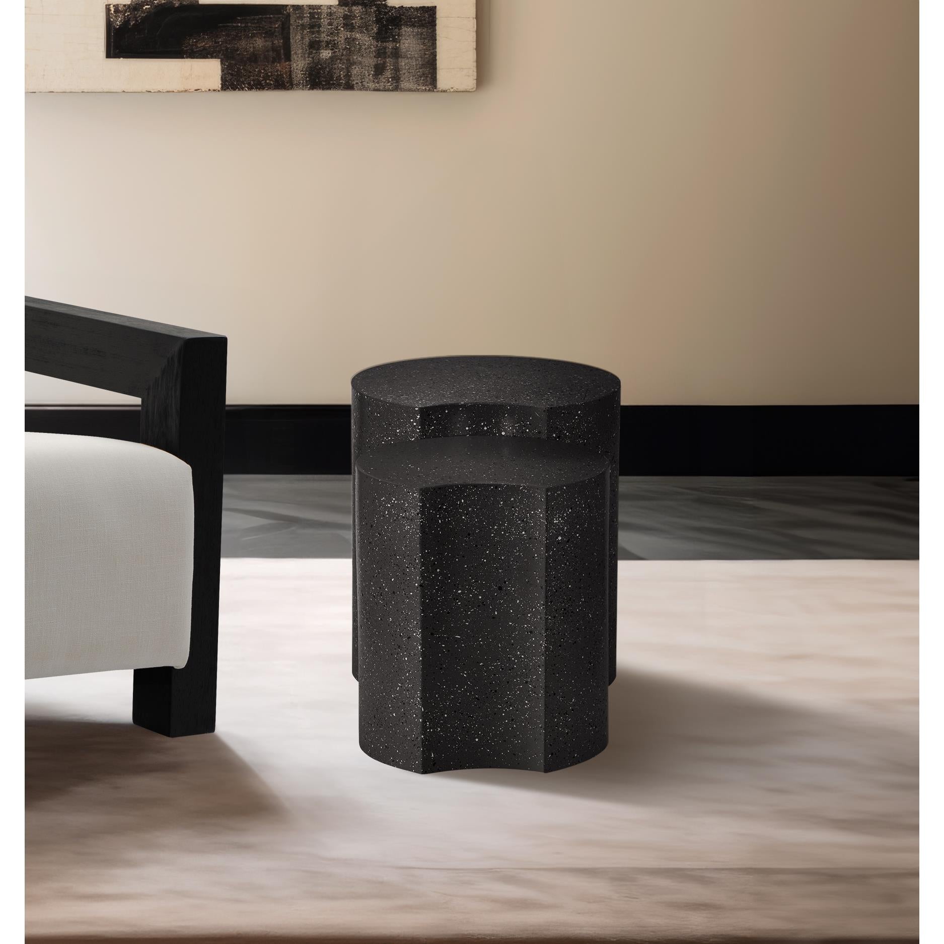 Meridian Dimple Black End Table