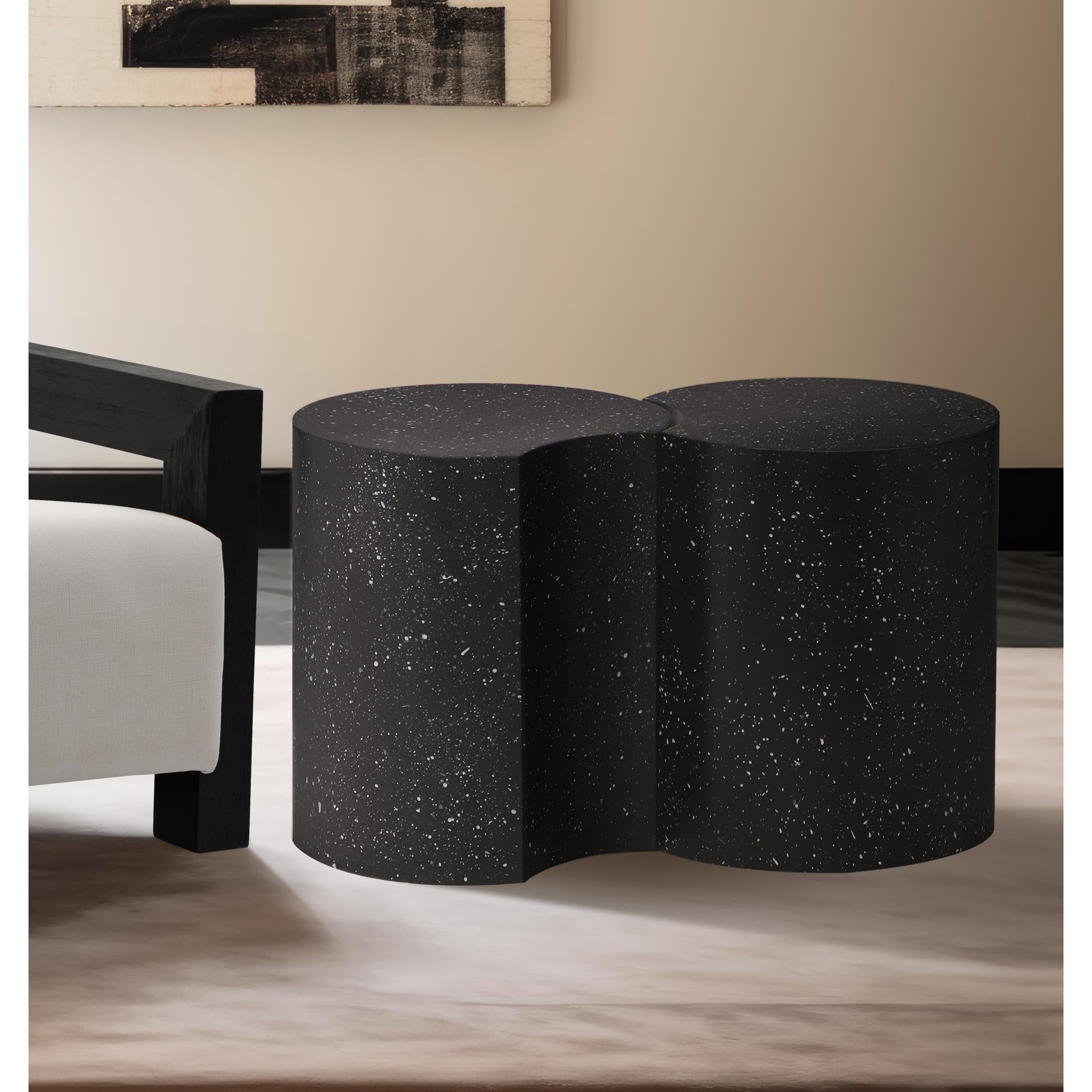 Meridian Dimple Black End Table