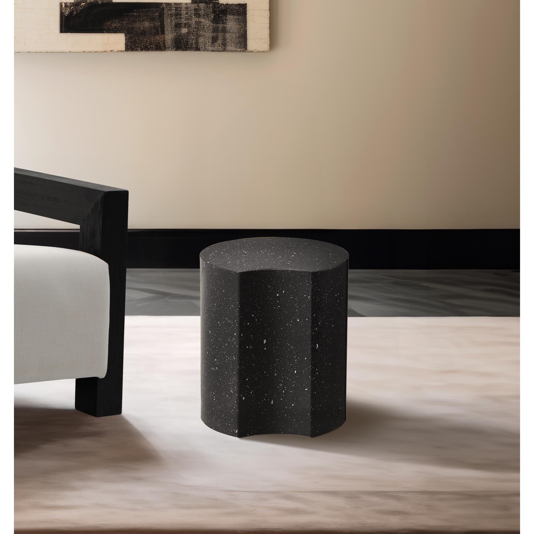 Meridian Dimple Black End Table
