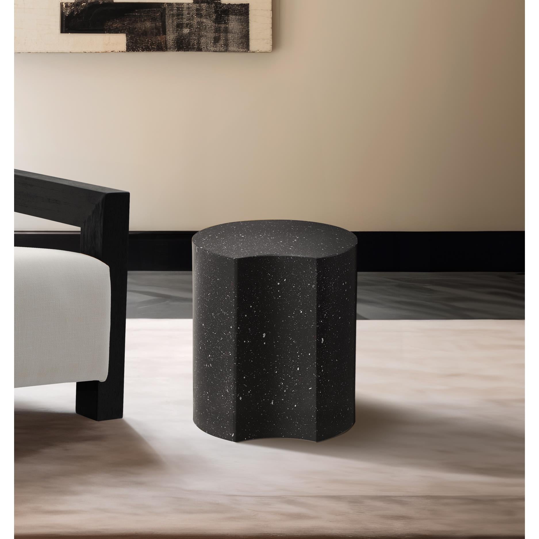 Meridian Dimple Black End Table
