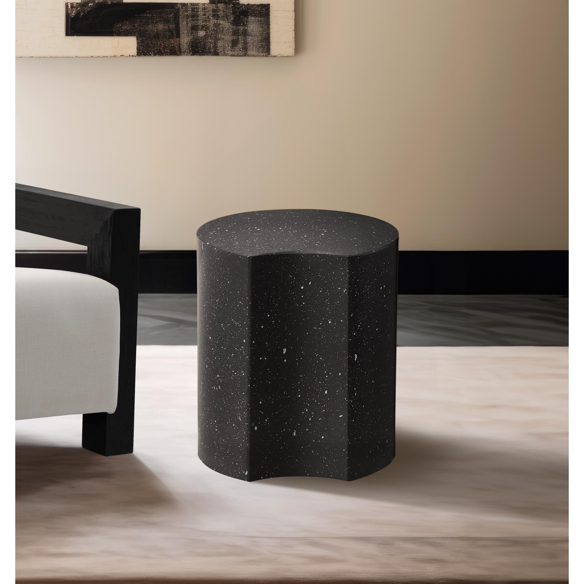 Meridian Dimple Black End Table
