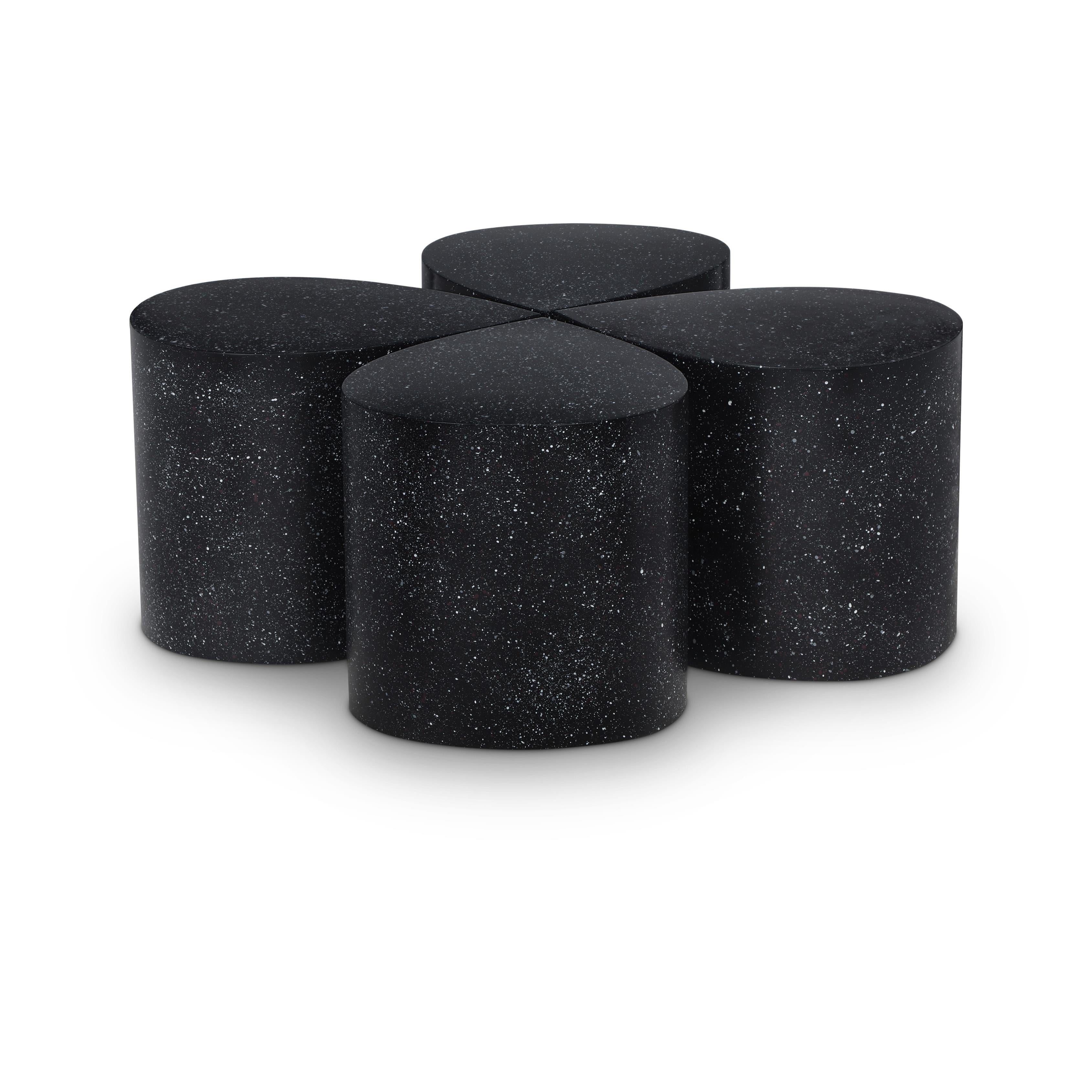 Meridian Petal Black Coffee Table