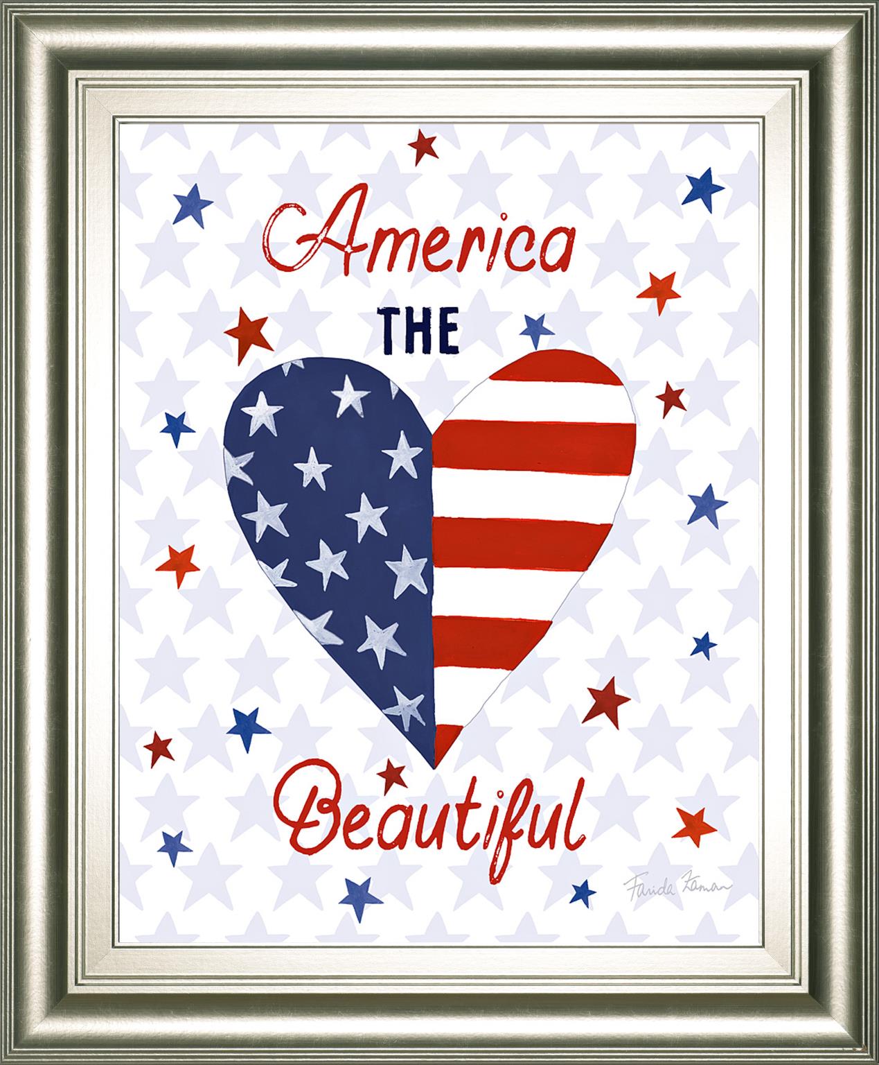 America The Beautiful Ii By Farida Zaman 22X26 Framed Print
