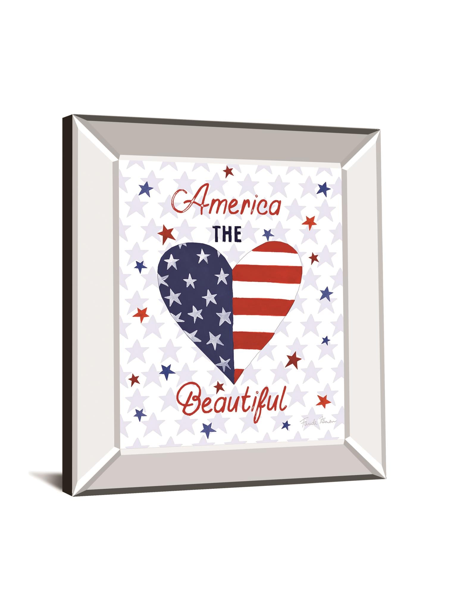 America The Beautiful Ii By Farida Zaman 22X26 Mirror Frame Print