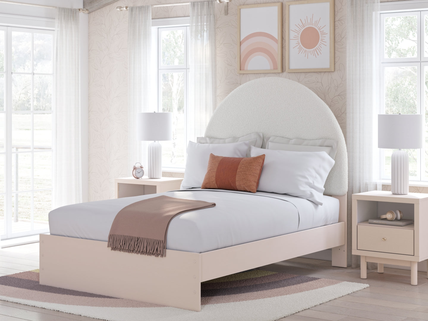 Wistenpine Upholstered Panel Bed with Storage
