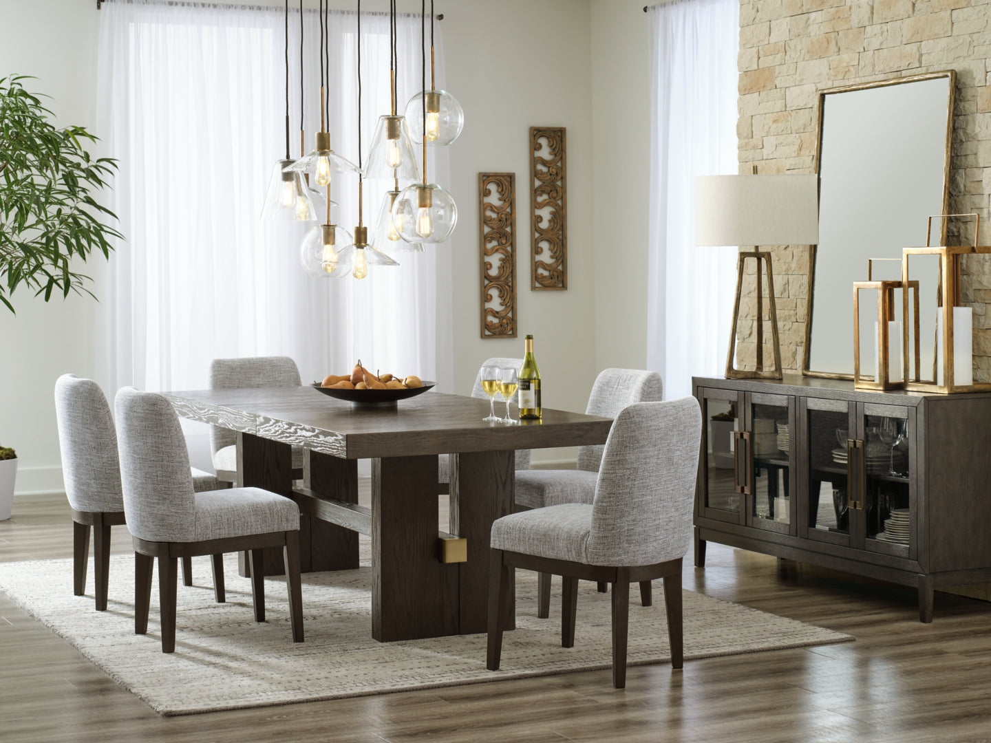 Burkhaus Dining Table and 8 Chairs