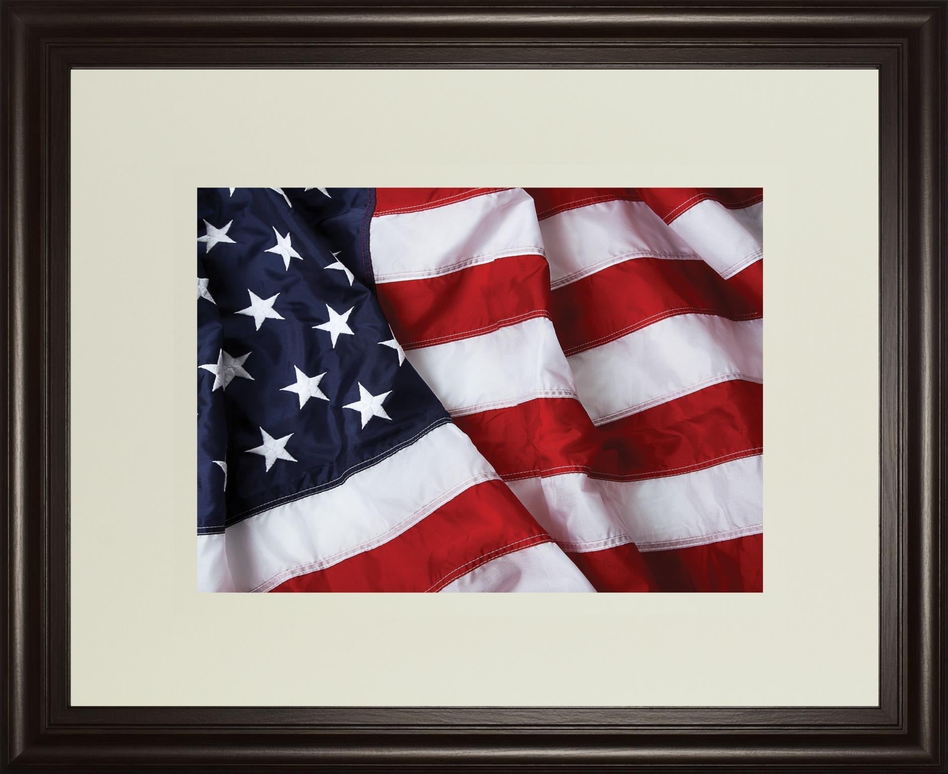American Flag By Kikk 34X40 Framed Print