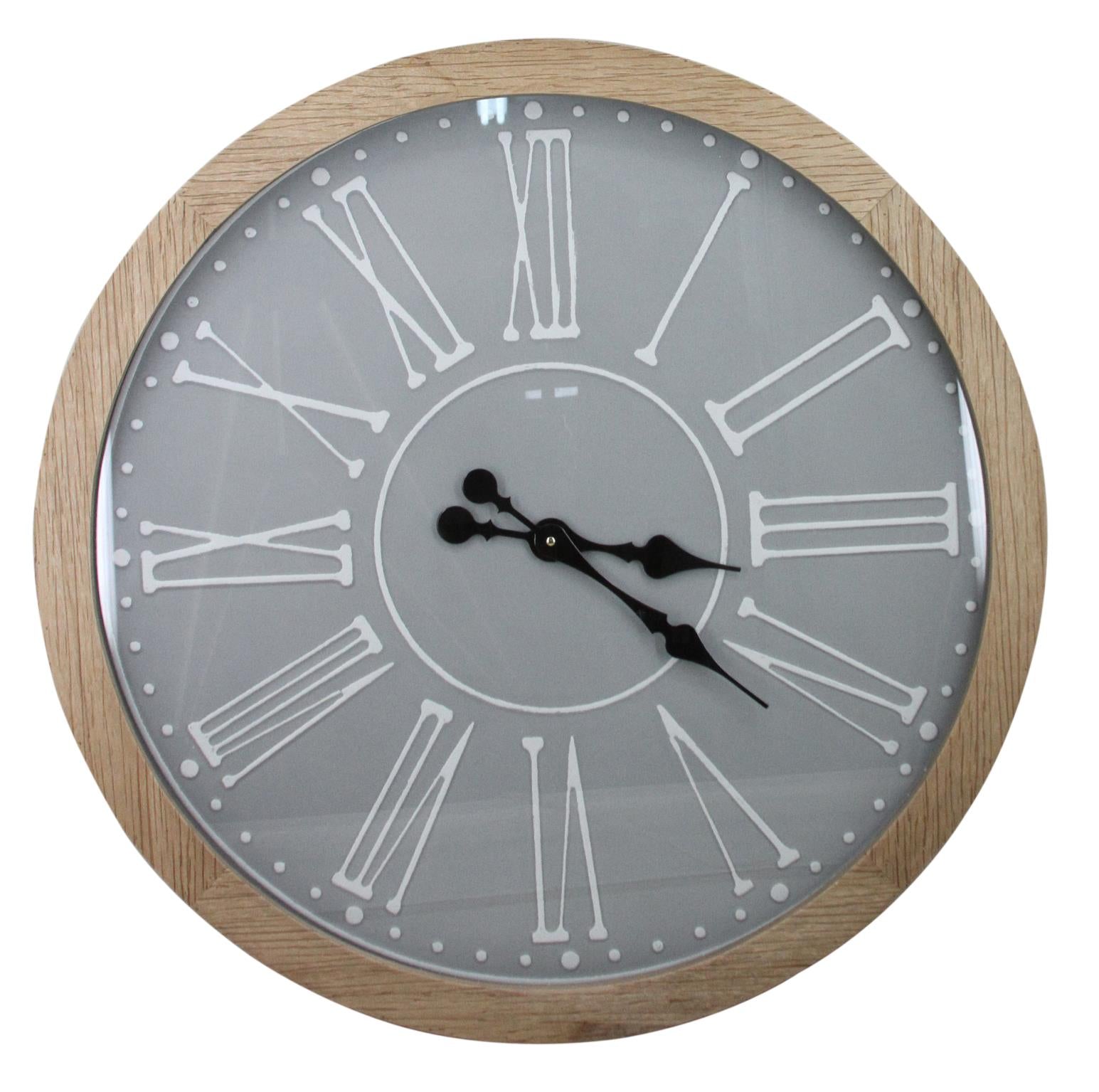 Wood Wall Clock Mixed Media