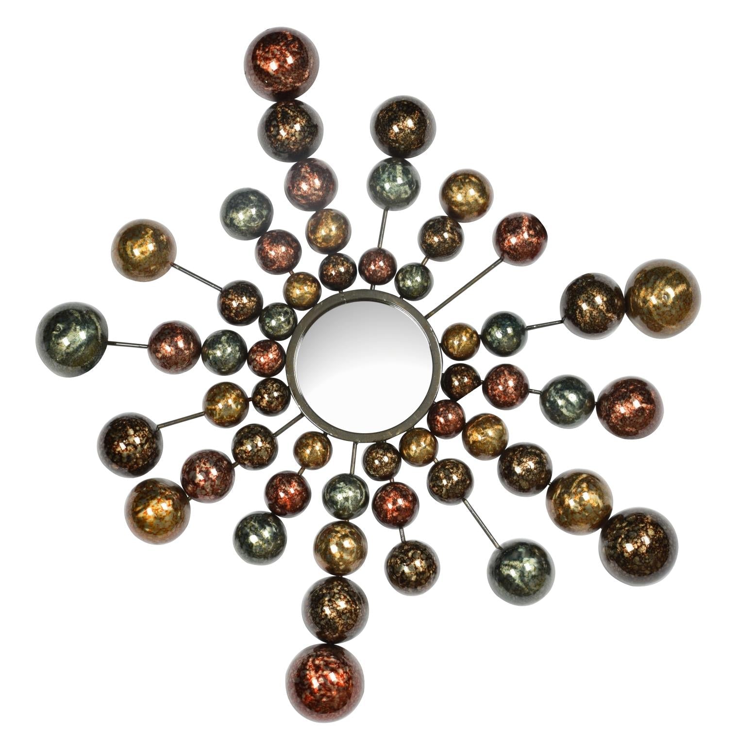High Gloss Metal With Mirror Center Mixed Media