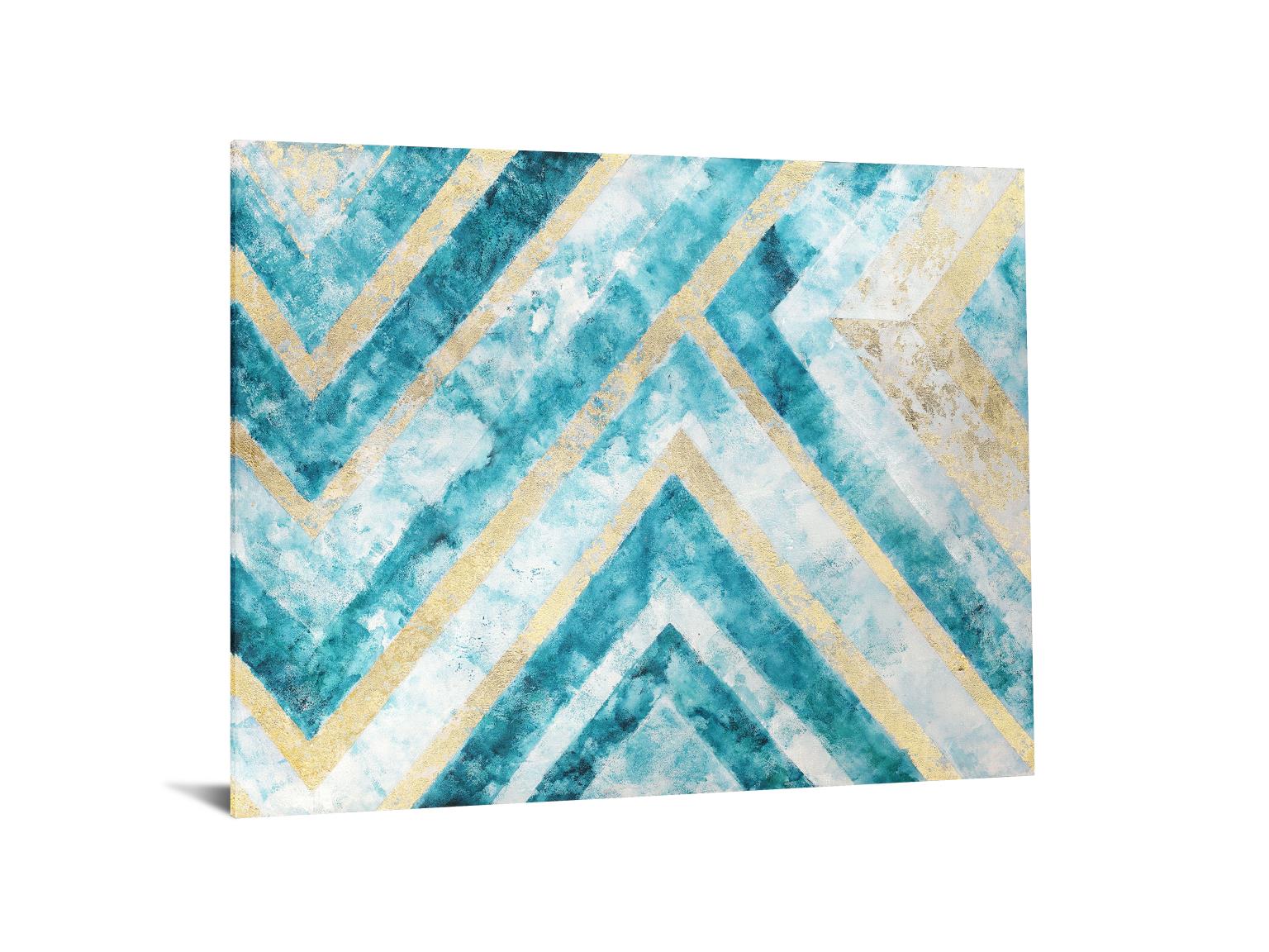 Temp Glass W/Foil - Abstract Chevron Tempered Glass