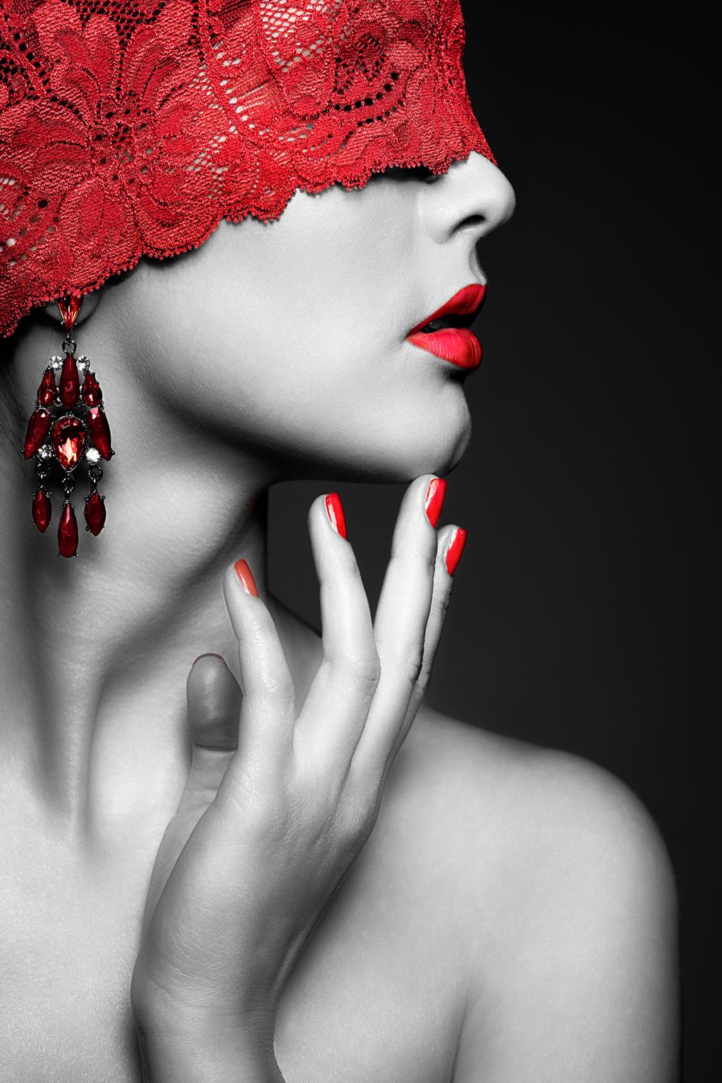 Temp Glass W/Foil - Red Lace Tempered Glass
