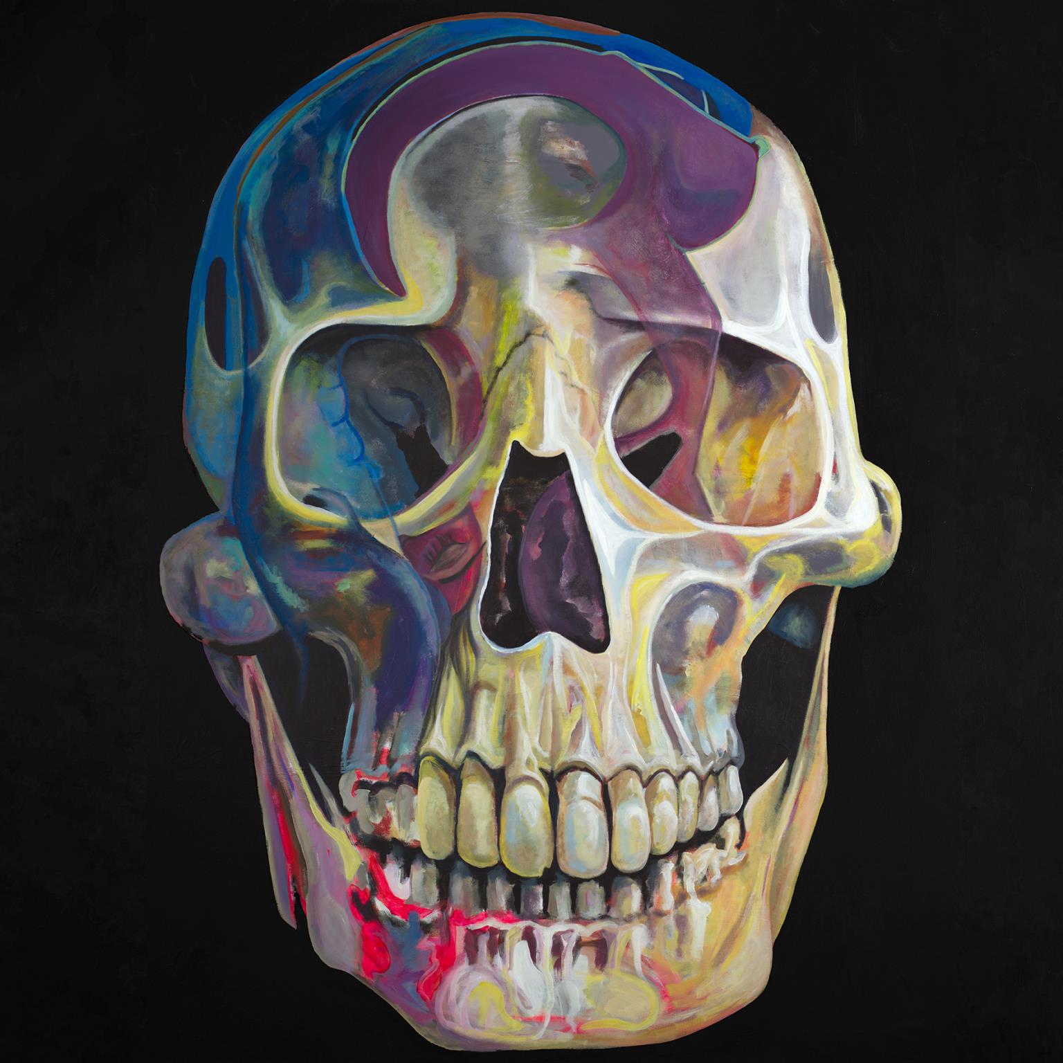 Temp Glass - Color My Skull Tempered Glass
