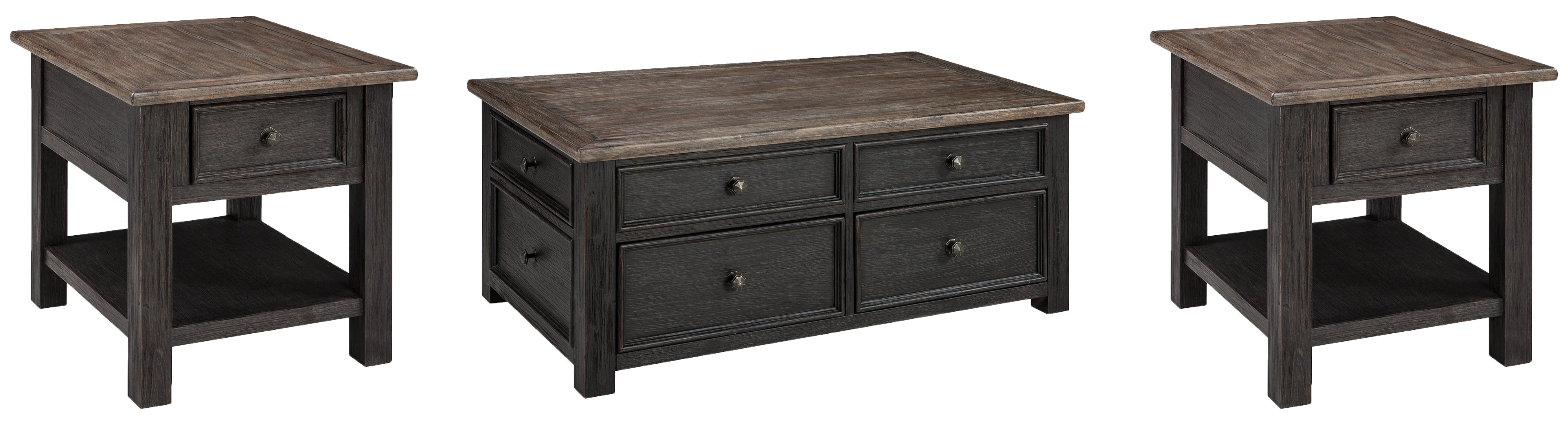 Tyler Creek Coffee Table with 2 End Tables