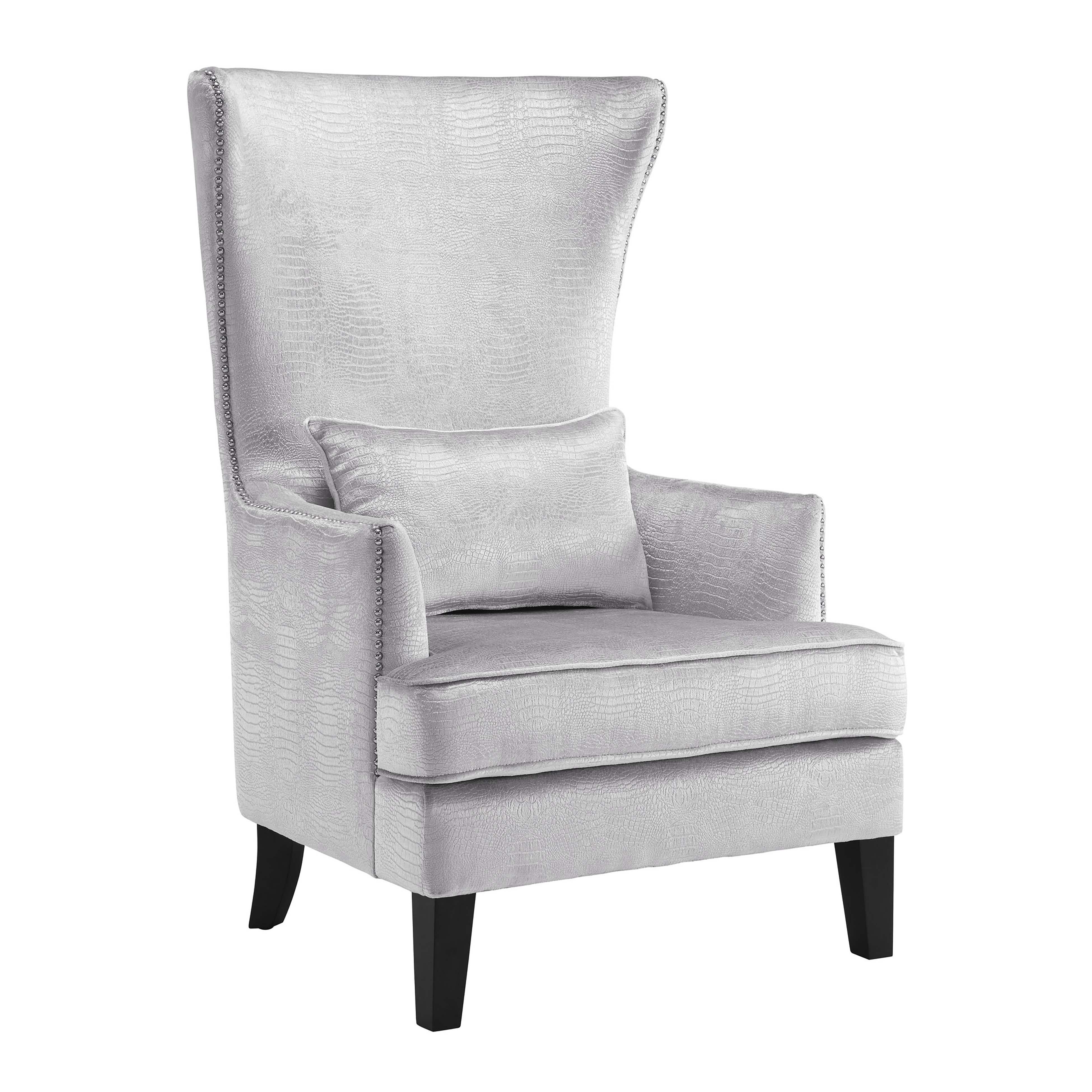 Bristol Silver Croc Tall Chair
